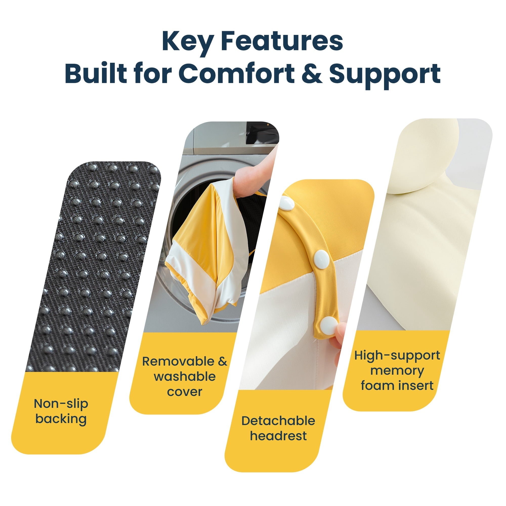 Memory Foam Reading Pillow, Multi-Position Support Bed Pillow for Petite Adults, Reading Tools, Fun Couple Pillows Pr...