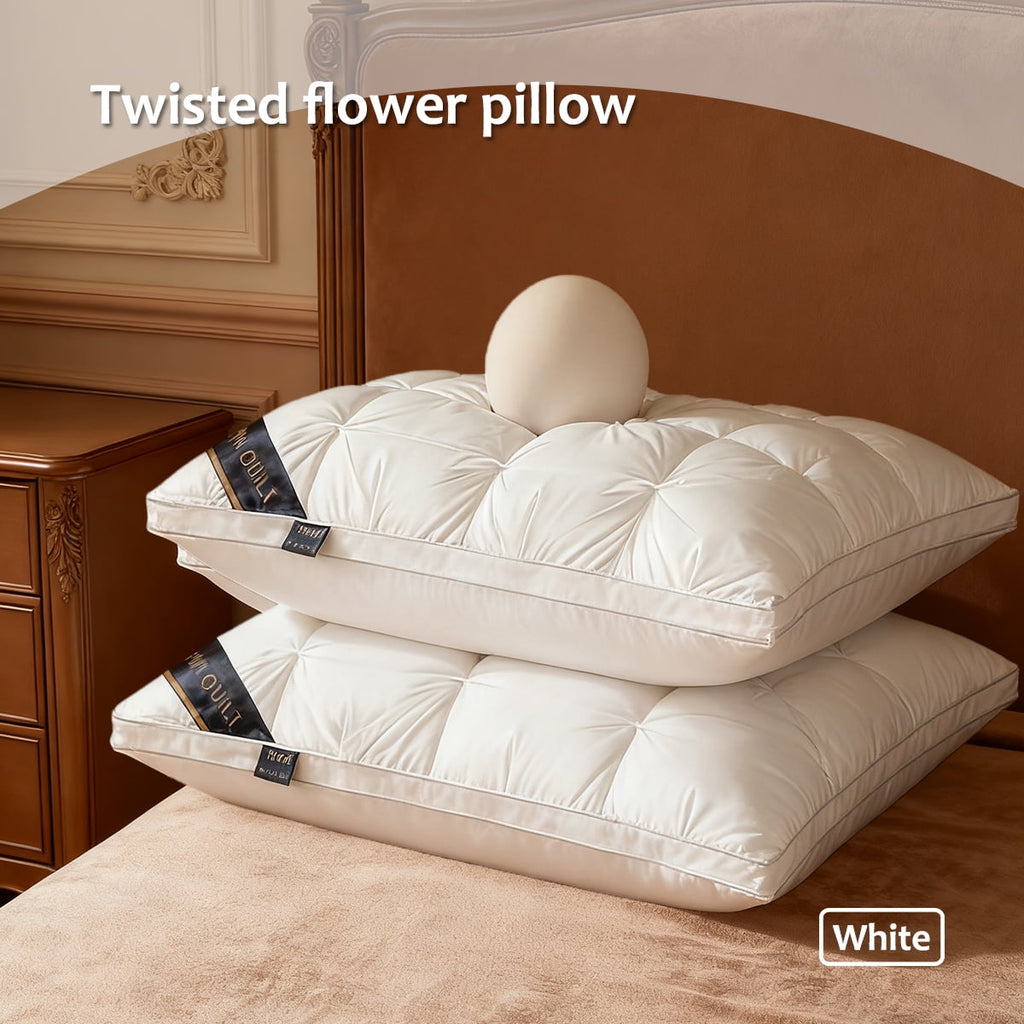 2-Pack 3-Line Grid Bed Pillow (20.1" x 13.97") - Soft, Breathable and Hypoallergenic