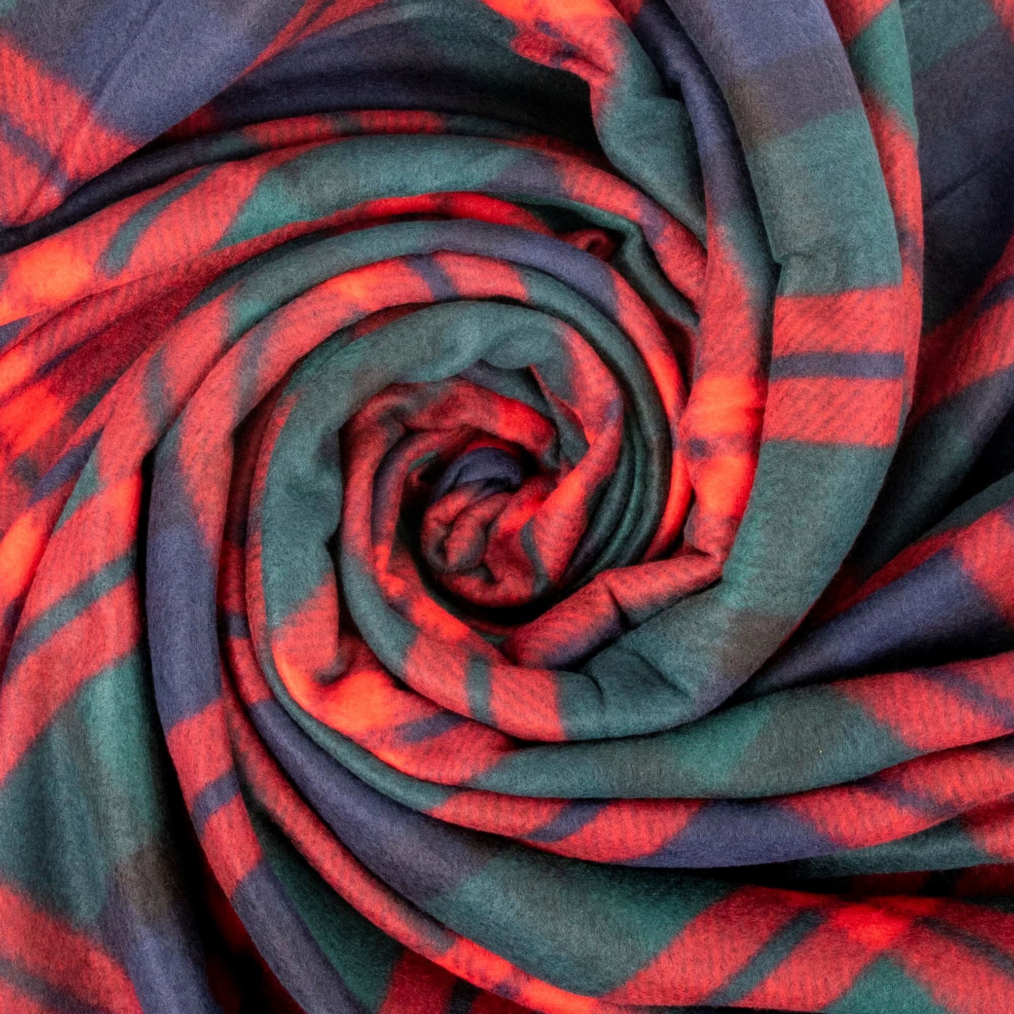 Single Plaid Color 60"L x 50"W Fleece Throw Blanket for Fall, Winter, Spring, Summer, Men, Women, Children & Pets in ...