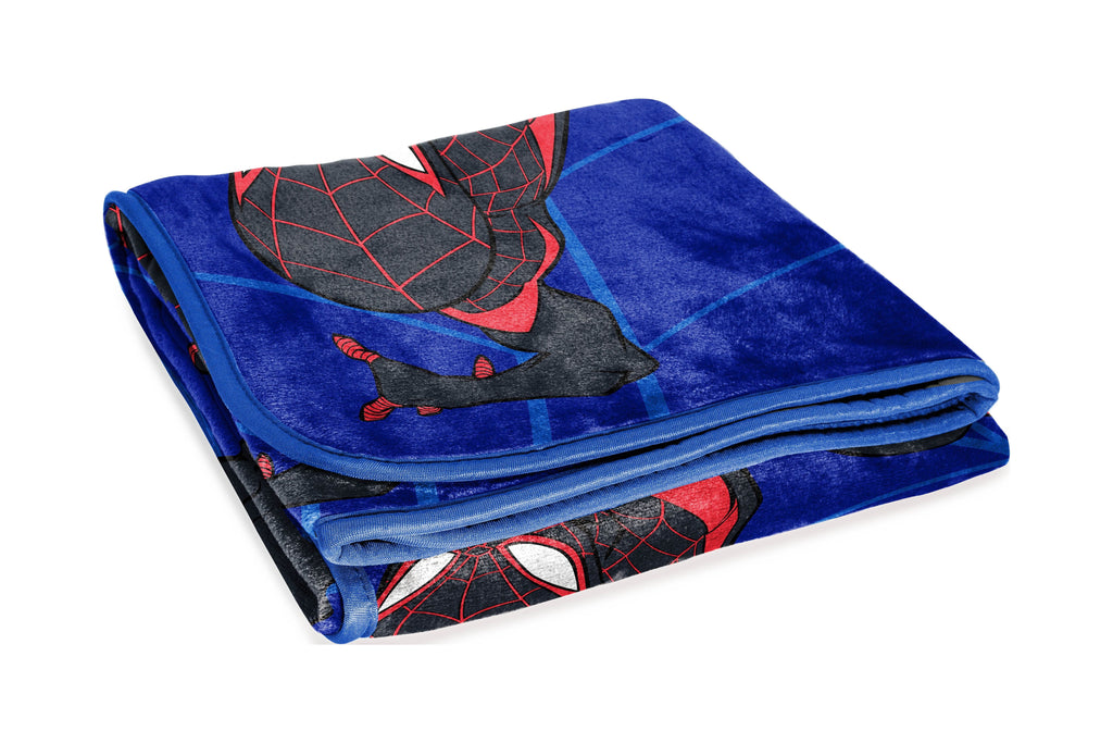 Kids Throw Blanket, 46 x 60, Microfiber, Blue, Marvel
