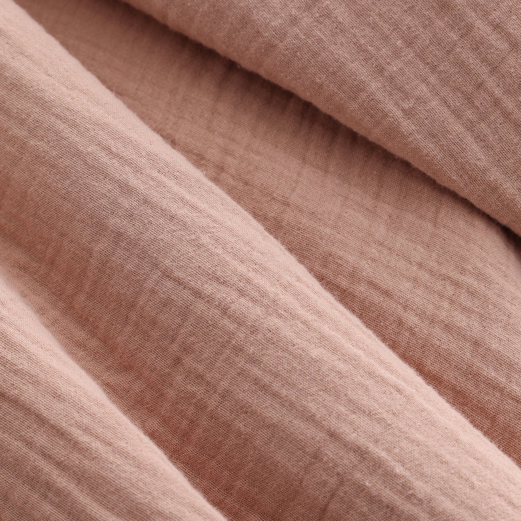 Gauze Reverse to Cozy Knit Super Soft Throw Blanket, Oversized, Antique Blush