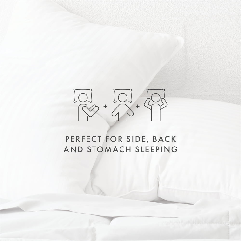 Bed Pillow 2-Pack Standard/Queen Size For All Sleep Styles - Back, Side and Stomach Sleepers