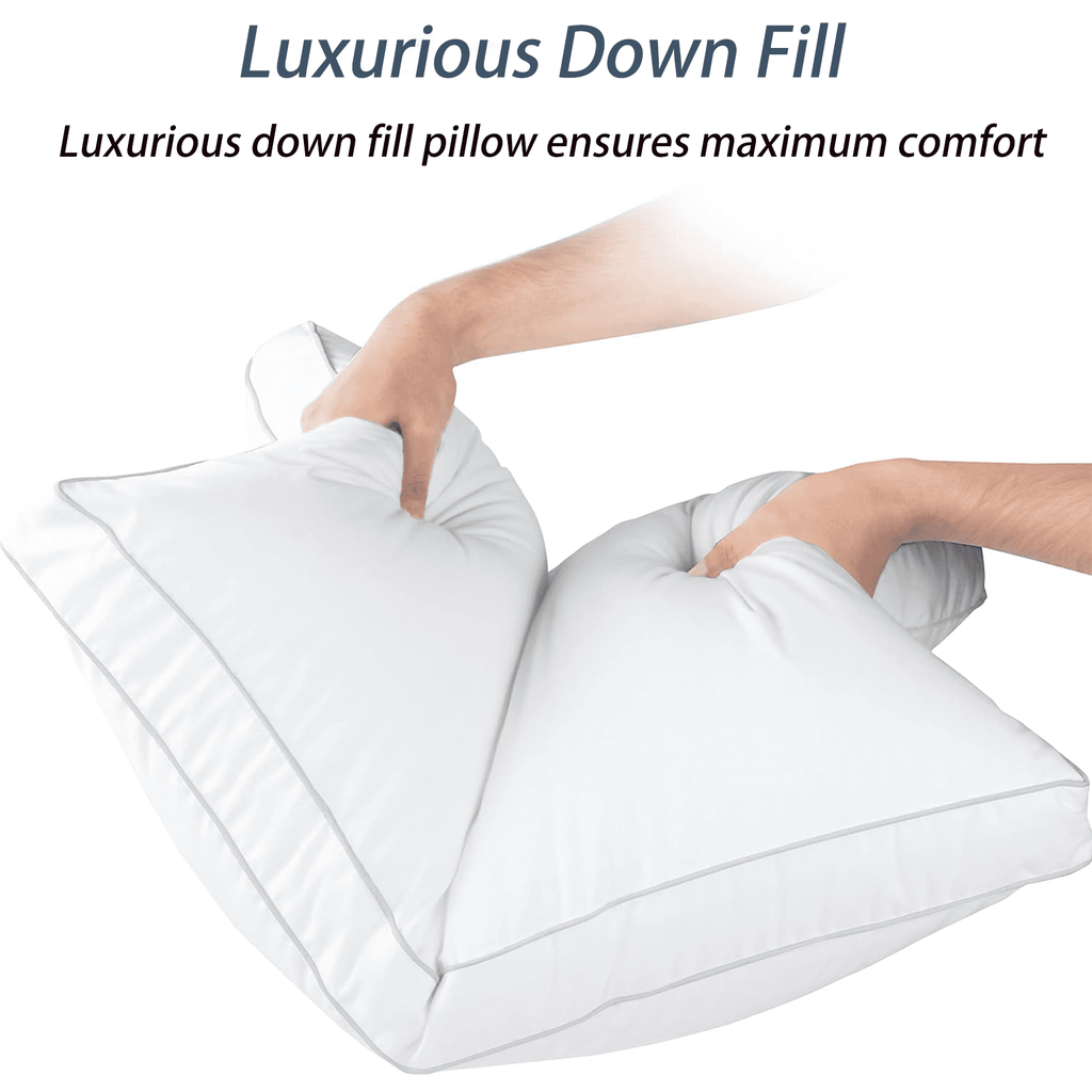 Goose Feather & Down Pillow King Size 20"x36" – Hotel Quality Bed Pillow for Sleeping, 100% Organic Cotton Cover, Hyp...