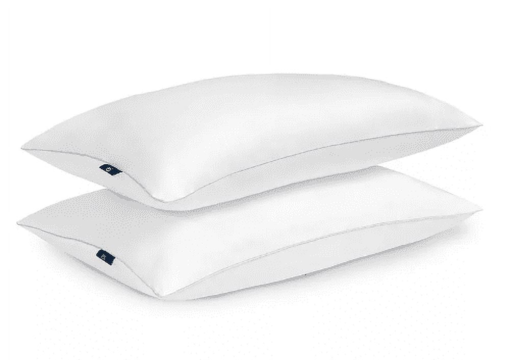 Queen Microfiber Polyester Bed Pillows Hypoallergenic (2 Count)