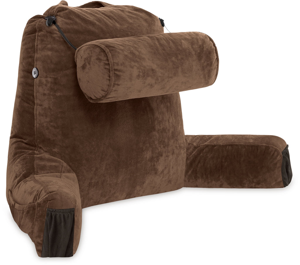 Medium Chocolate Brown, Backrest - Detach Neck Roll, Removable Cover