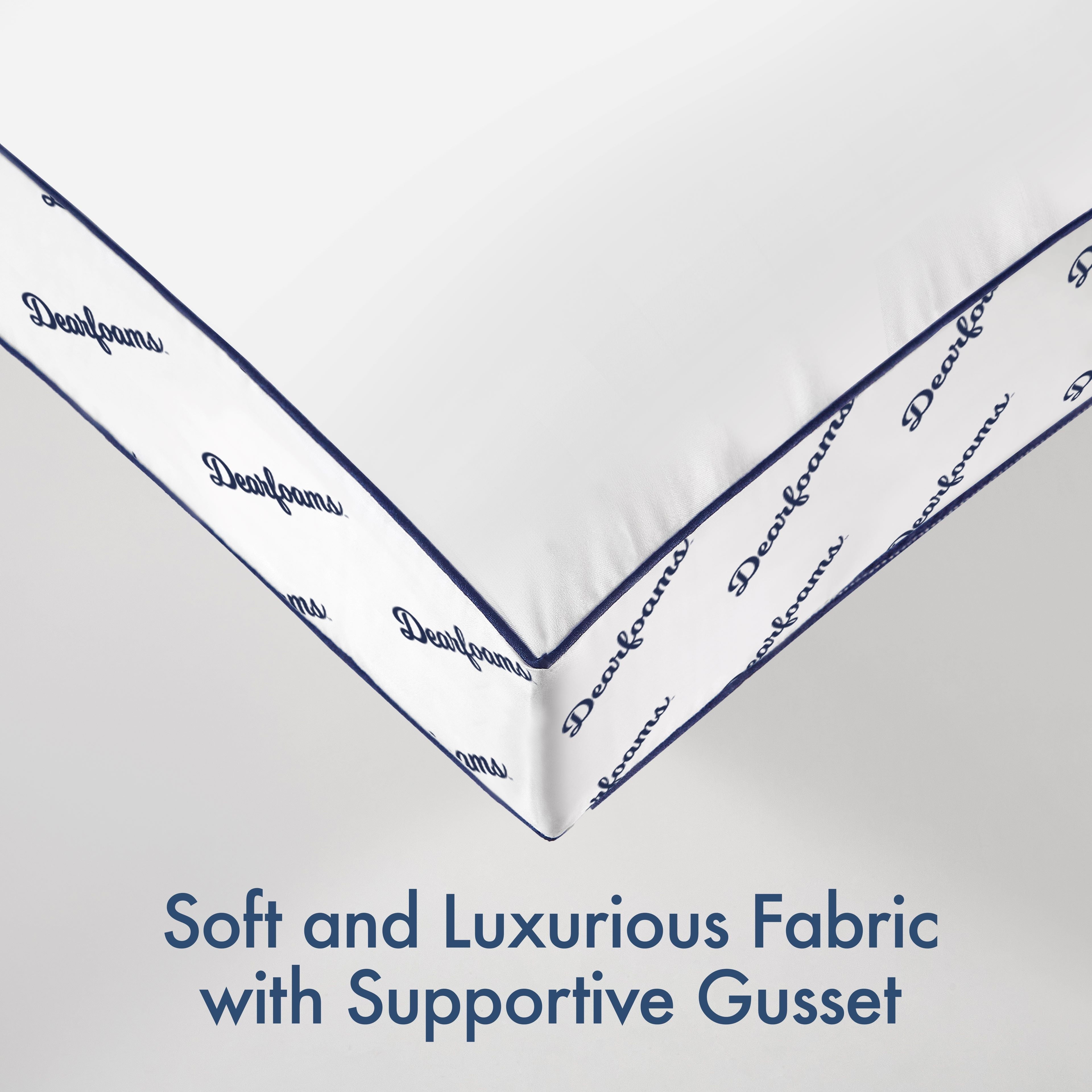 Cozy Gusseted Bed Pillow Standard, White