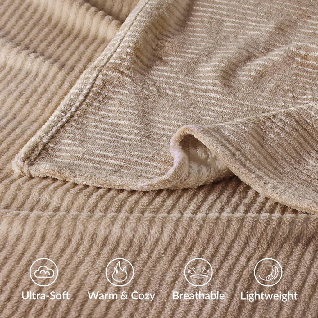 Soft Throw Blanket, 50"x60", Camel