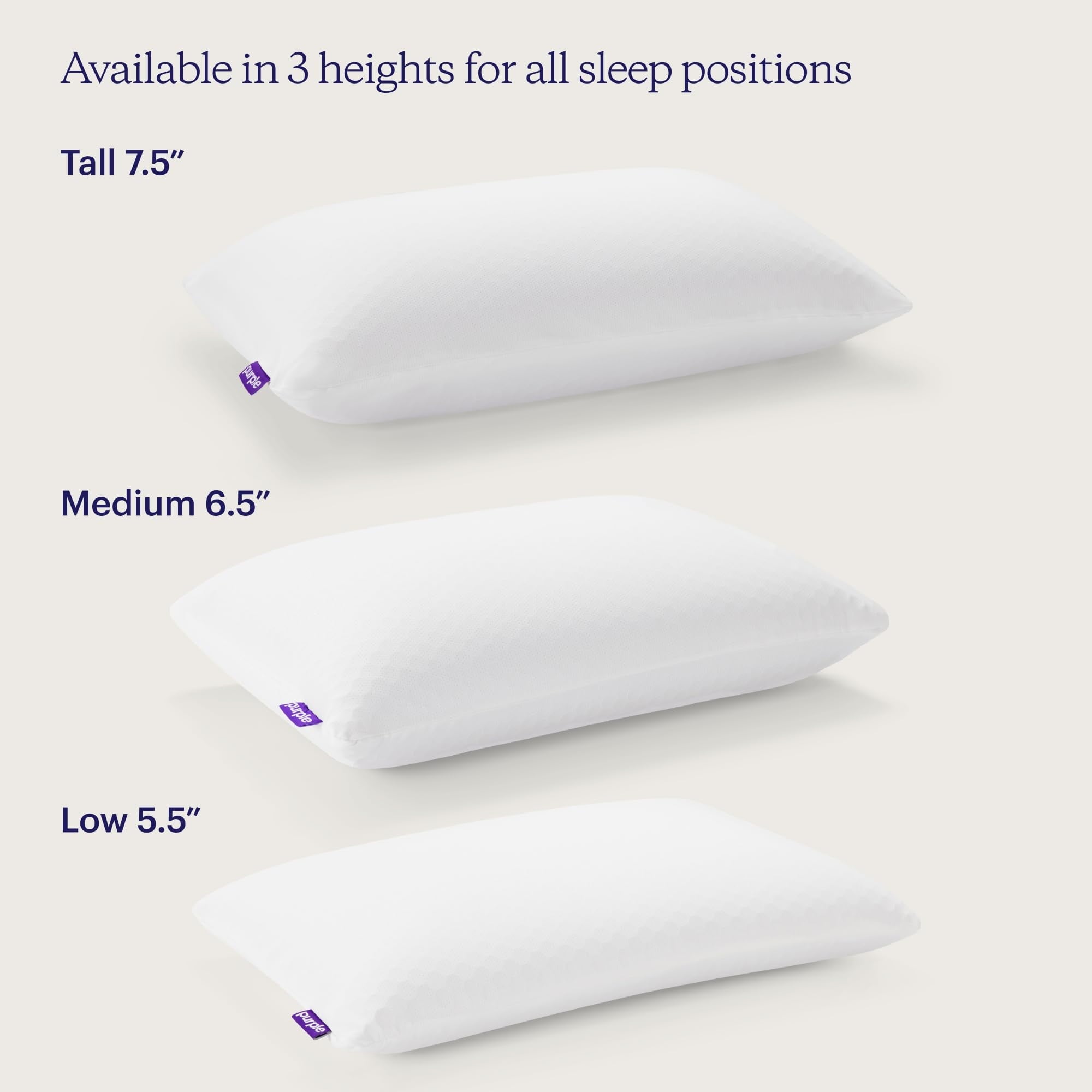 Harmony Pillow Standard, Tall - 360º Grid Hex Technology, Hypoallergenic