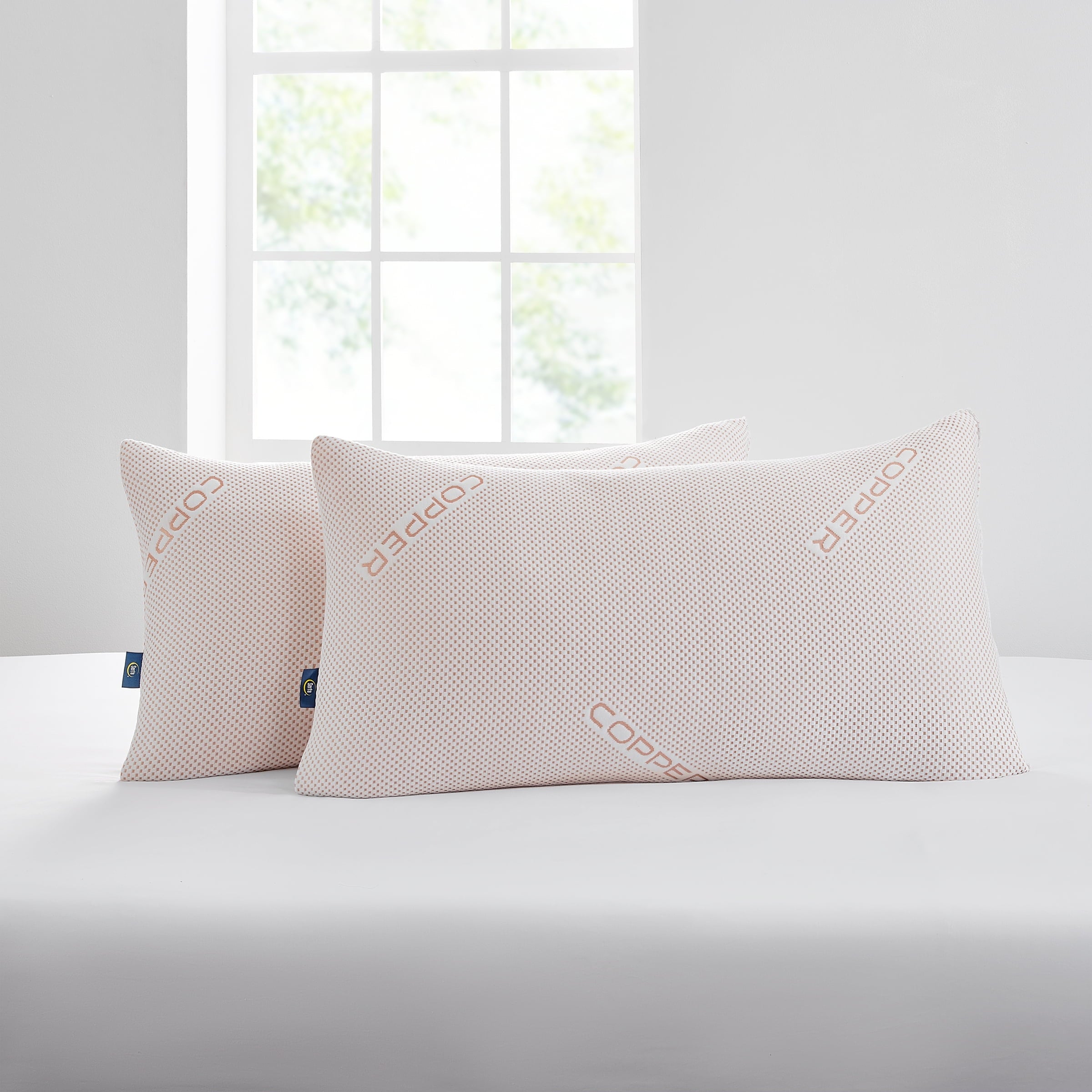 Copperloft King Bed Pillow, 2 Pack, Hypoallergenic