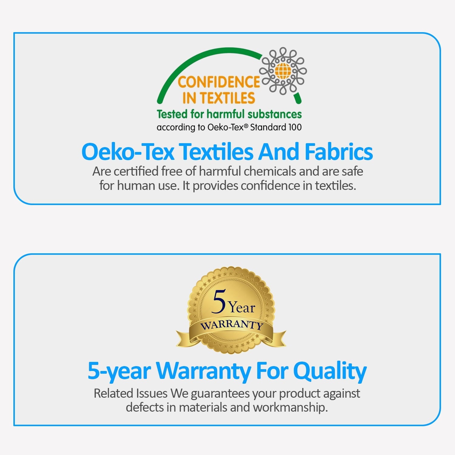 Queen Size Bamboo Pillow, Memory Foam Bed Pillows with Washable Pillowcases, Queen