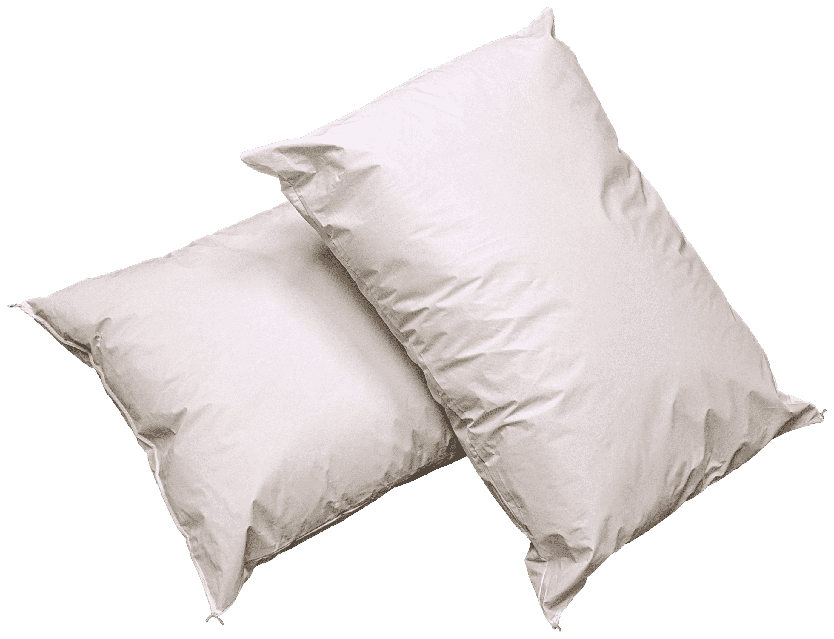 2 Pack MediCheck White Vinyl Covered Bed Pillows 20 in x 26 in - Wipeable Easy Clean - Soft Low Profile Non-Fluffy Su...