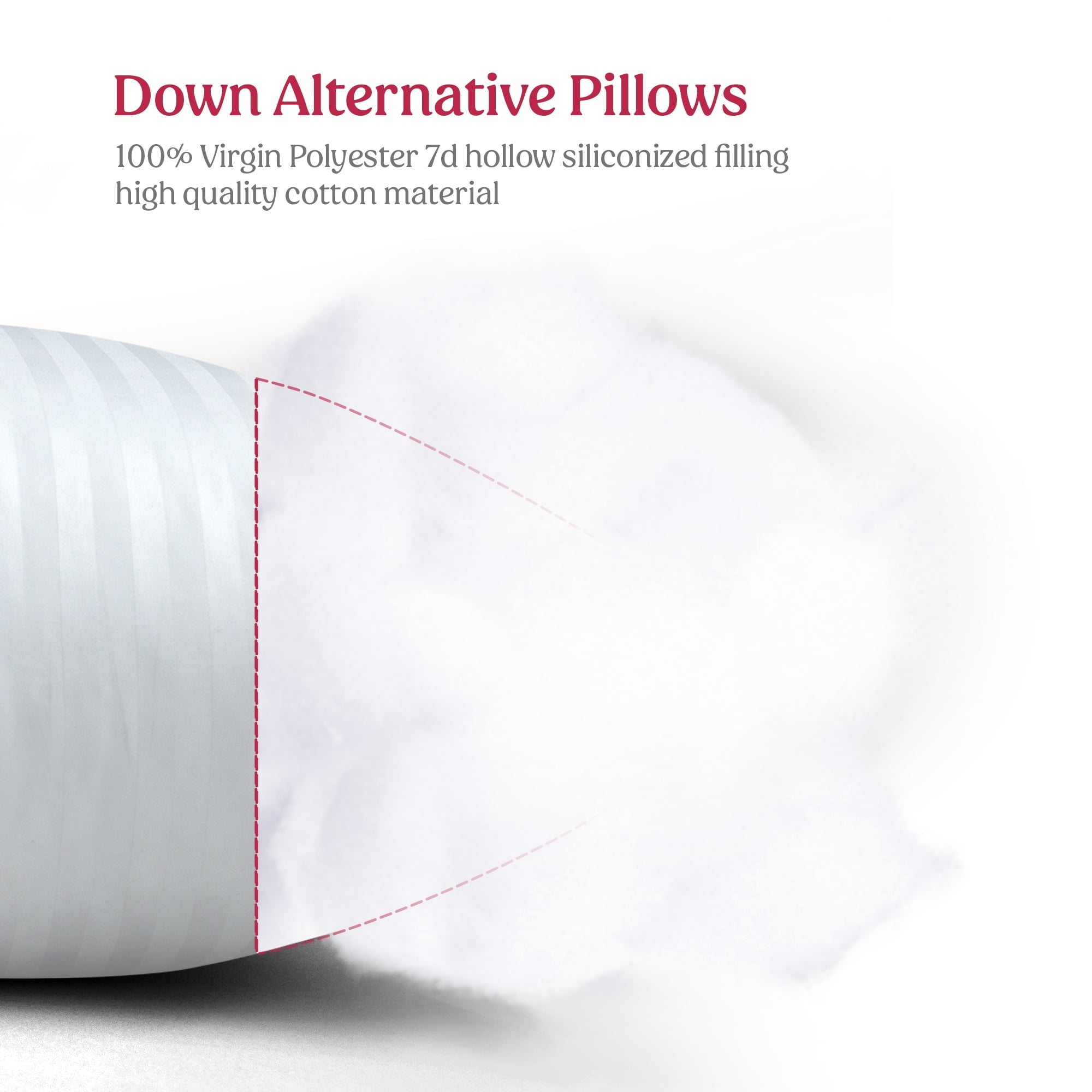 King Bed Pillows Set of 2- Comfortable Breathable Bed Pillows for Sleeping (White, 20x36)