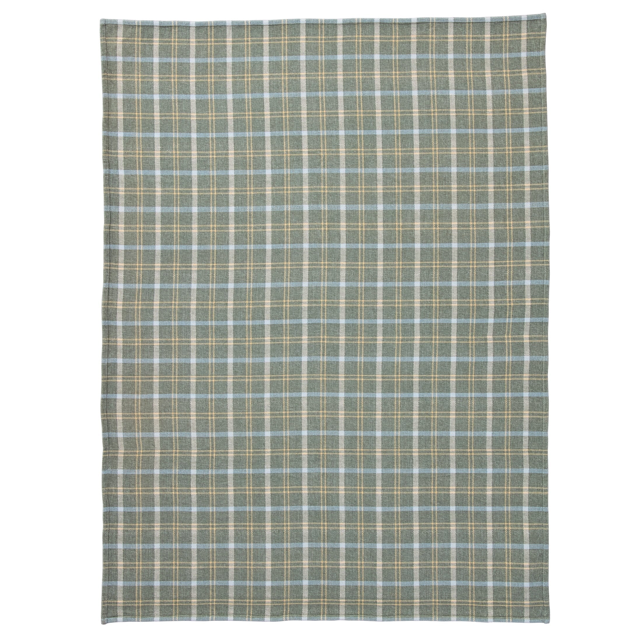 Woven Chenille Plaid Throw Blanket, Green River , 50x72 Inches
