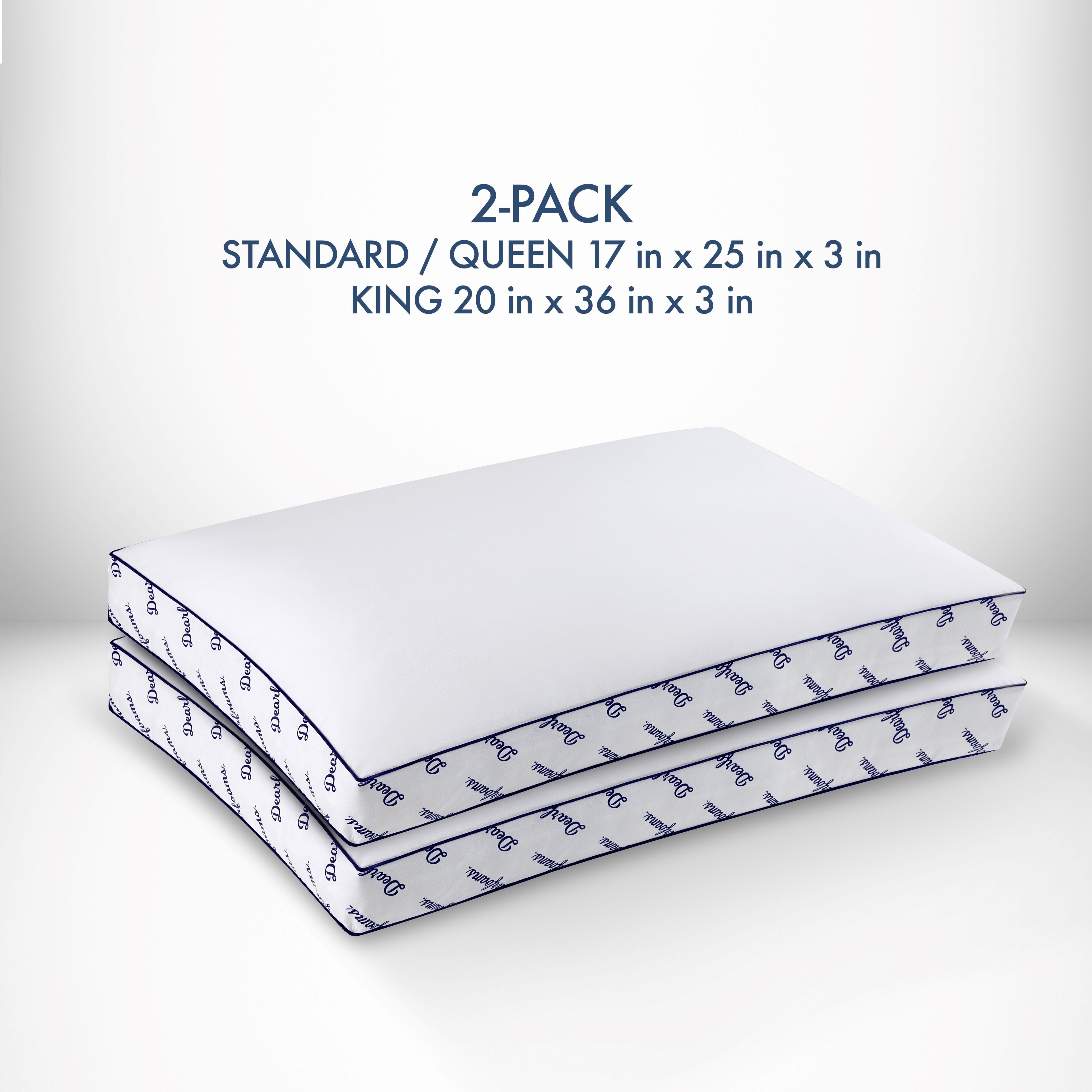 Cozy Gusseted Bed Pillow Standard, White