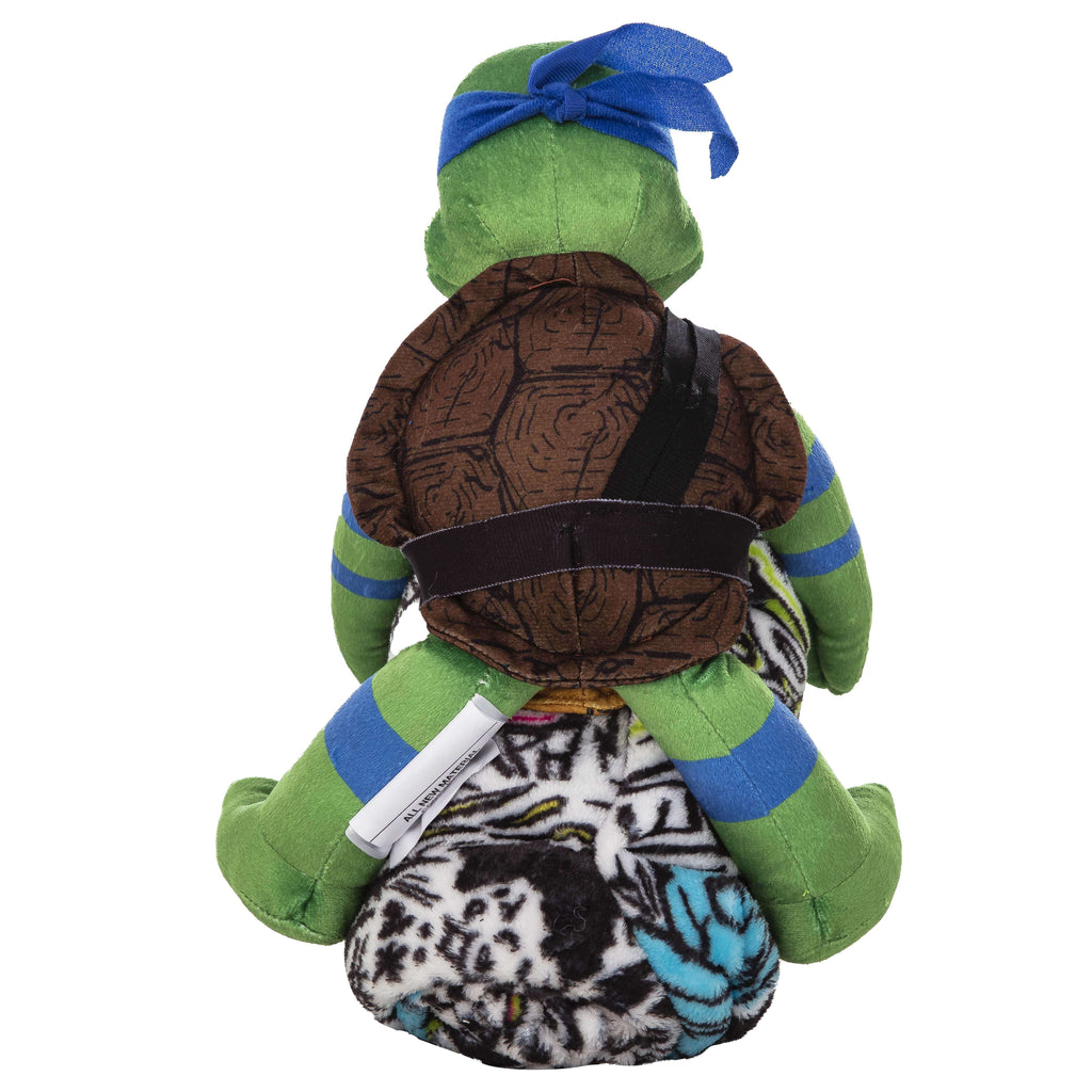 Teenage Mutant Tutles Sketched Out Kids Silk Touch Throw Blanket with Plush Hugger – Ultra Soft Plush Character Pillo...