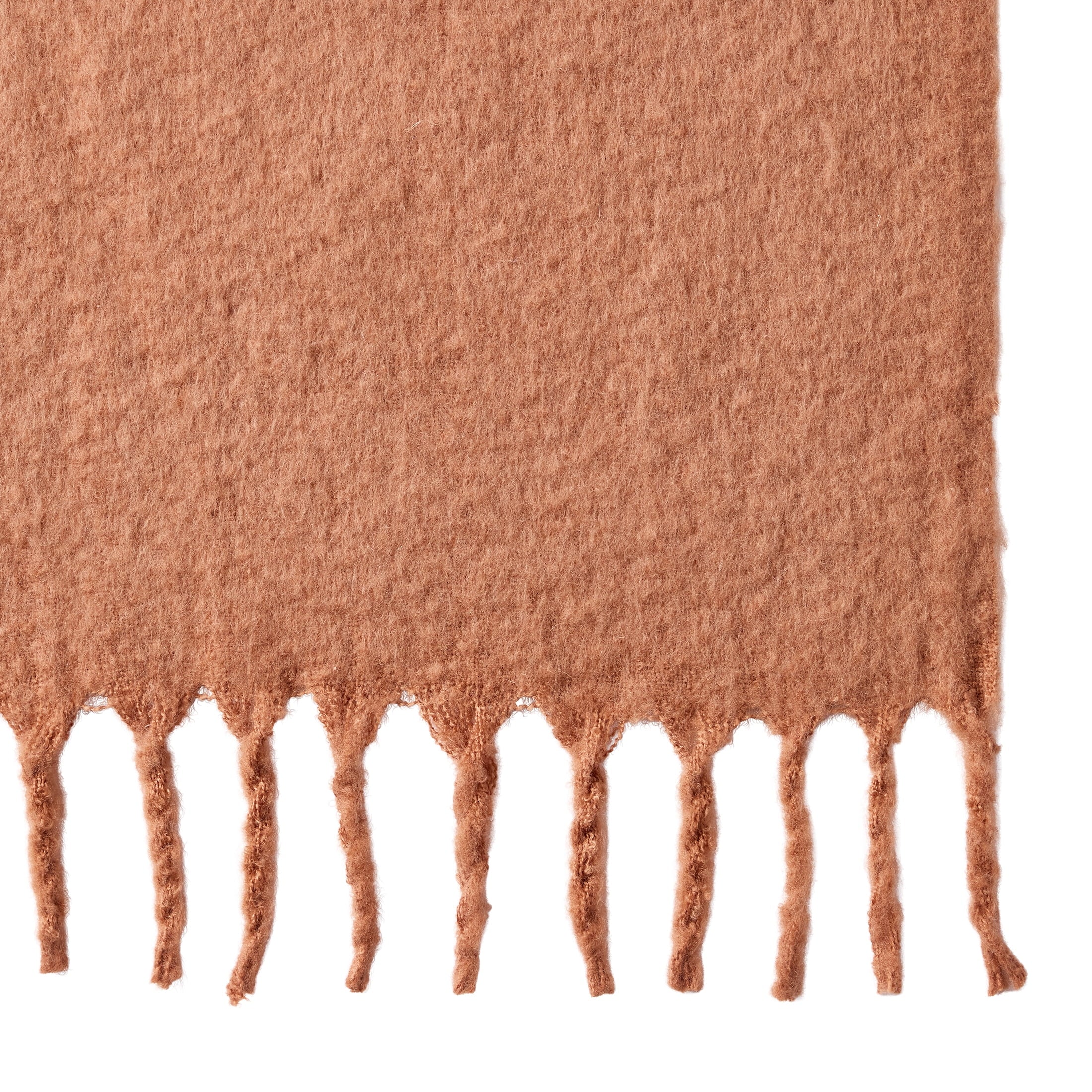 Faux Mohair Cozy Couch Throw Blanket Terracotta Clay, 50x72"