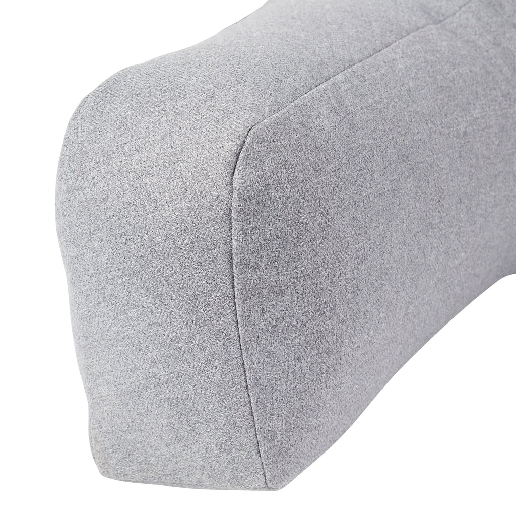 Jumbo Cement Gray Polyester Bed Rest Pillow