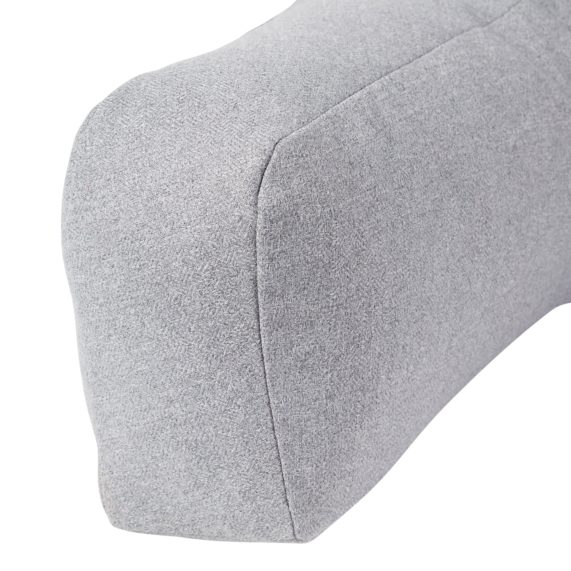 Jumbo Cement Gray Polyester Bed Rest Pillow