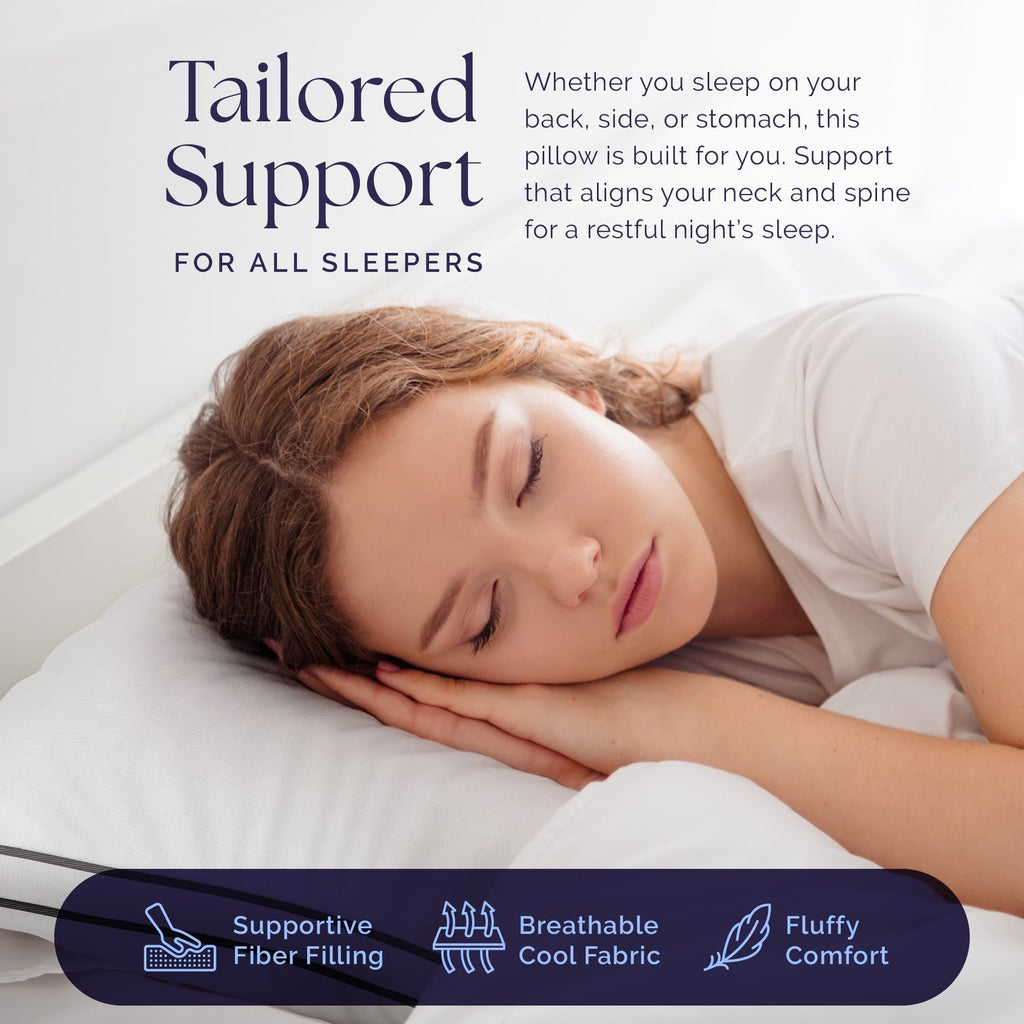 Bed Pillows Queen Size Set of 2 - Luxury Down Alternative Pillow - 5 Star Hotel Pillows for Back, Side and Stomach Sl...
