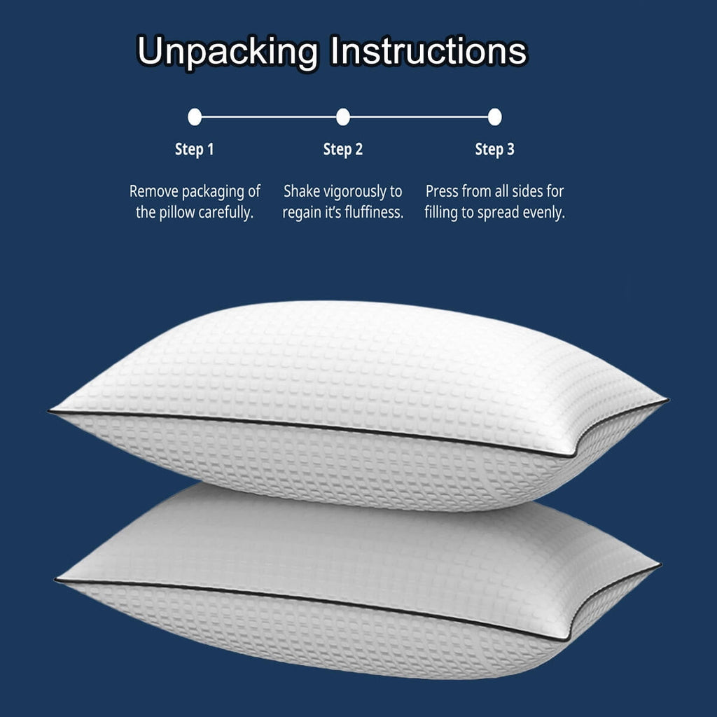 Pillows King Size Set of 2, Hotel Quality, Down Alternative Gusseted Bed Pillows for Side, Back, or Stomach Sleepers,...