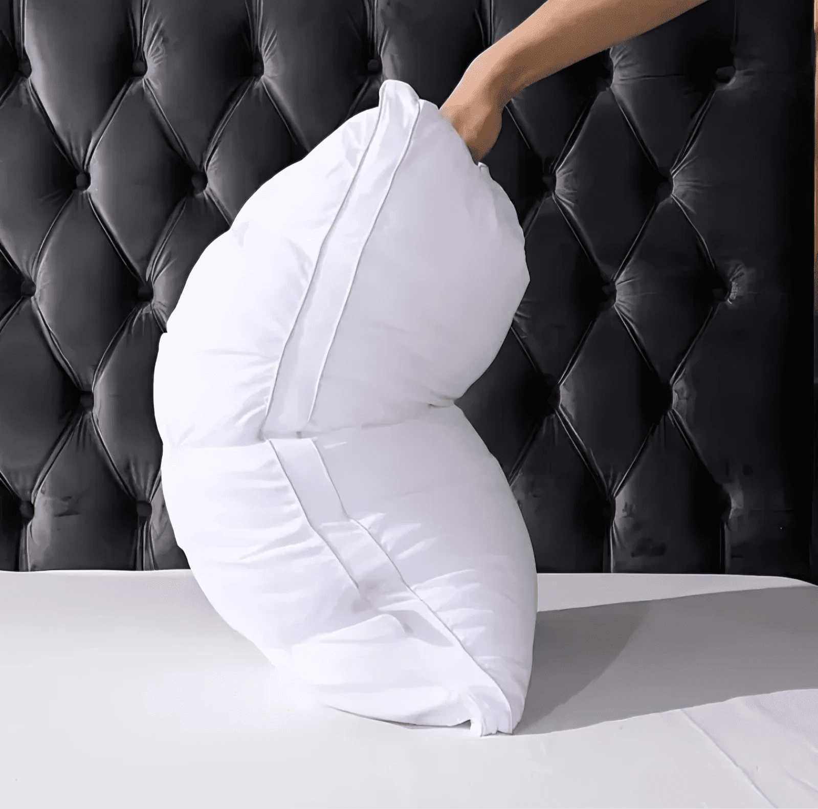 Queen Size Bed Pillows Set of 2, Hotel Quality, Down Alternative Gusseted Bed Pillows for Side, Back, or Stomach Slee...