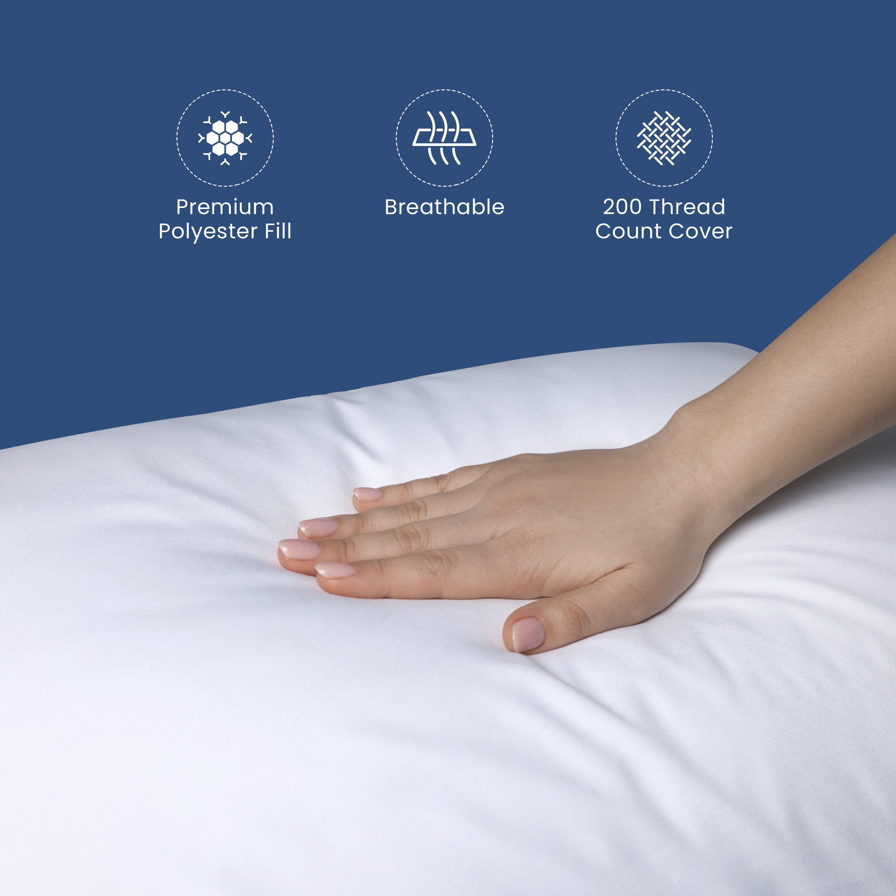 Down Alternative White Euro Pillow Insert 26x26 – Soft & Durable