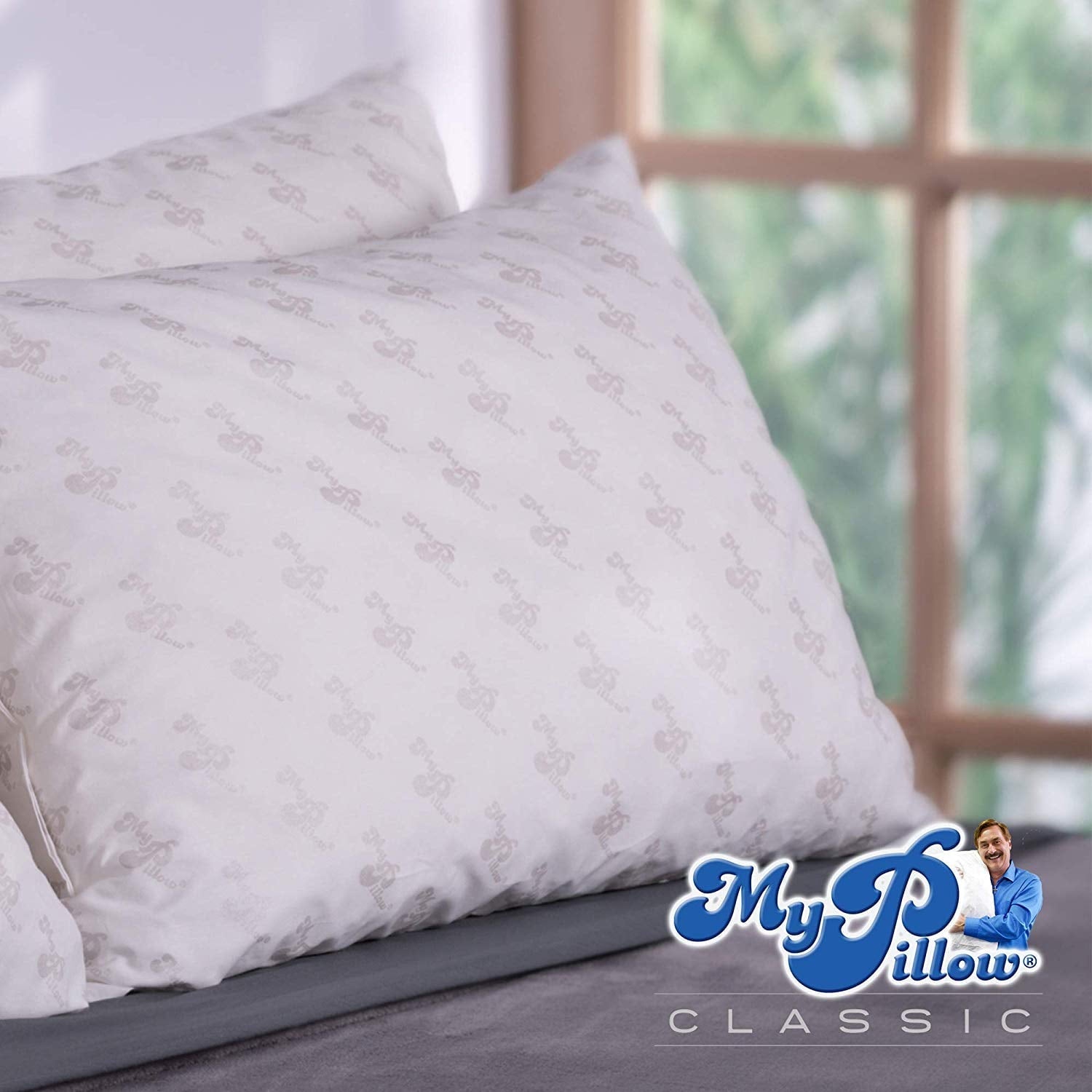 Foam Queen Size Bed Deep Sleep Pillow, White Medium Fill