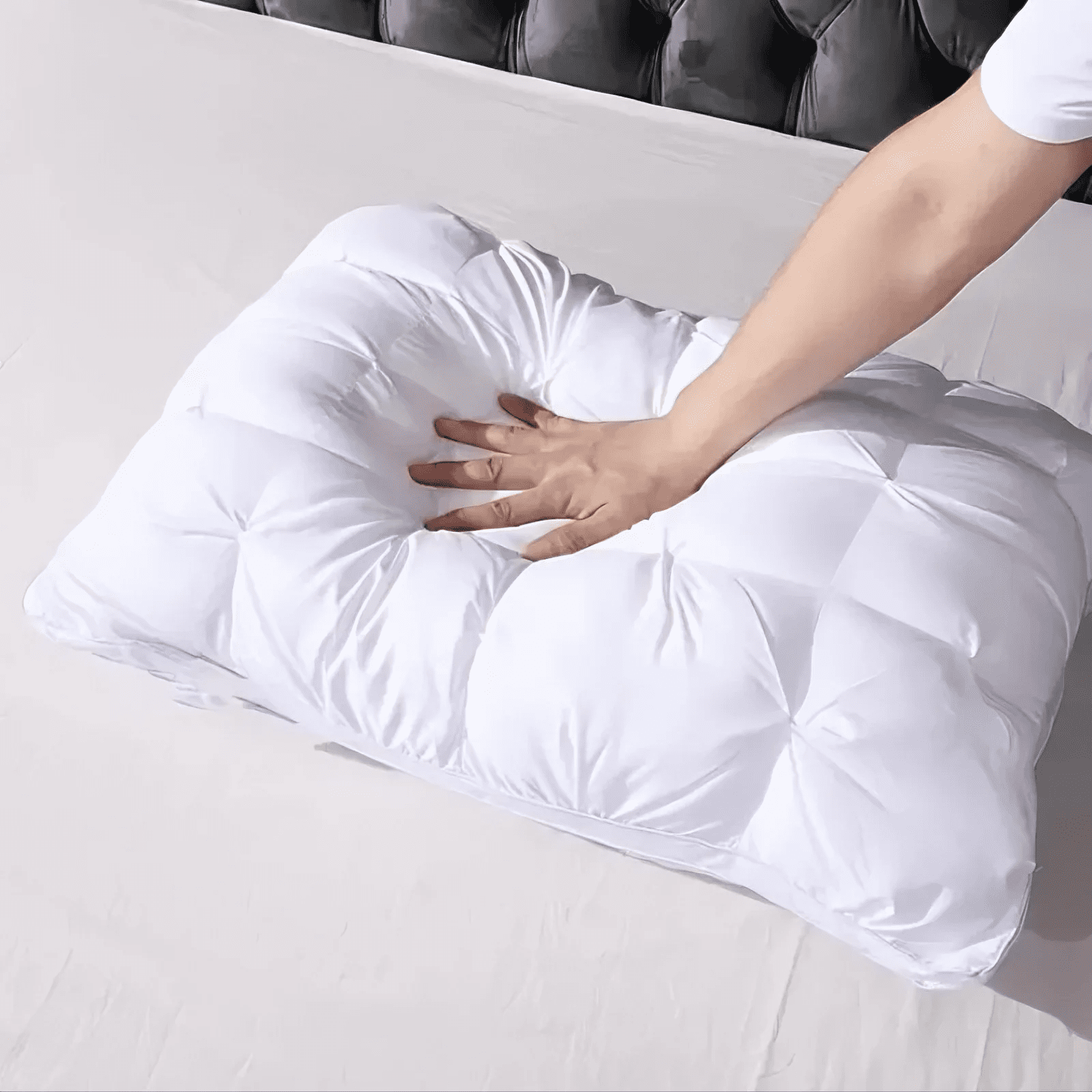 Queen Size Bed Pillows Set of 2, Hotel Quality, Down Alternative Gusseted Bed Pillows for Side, Back, or Stomach Slee...