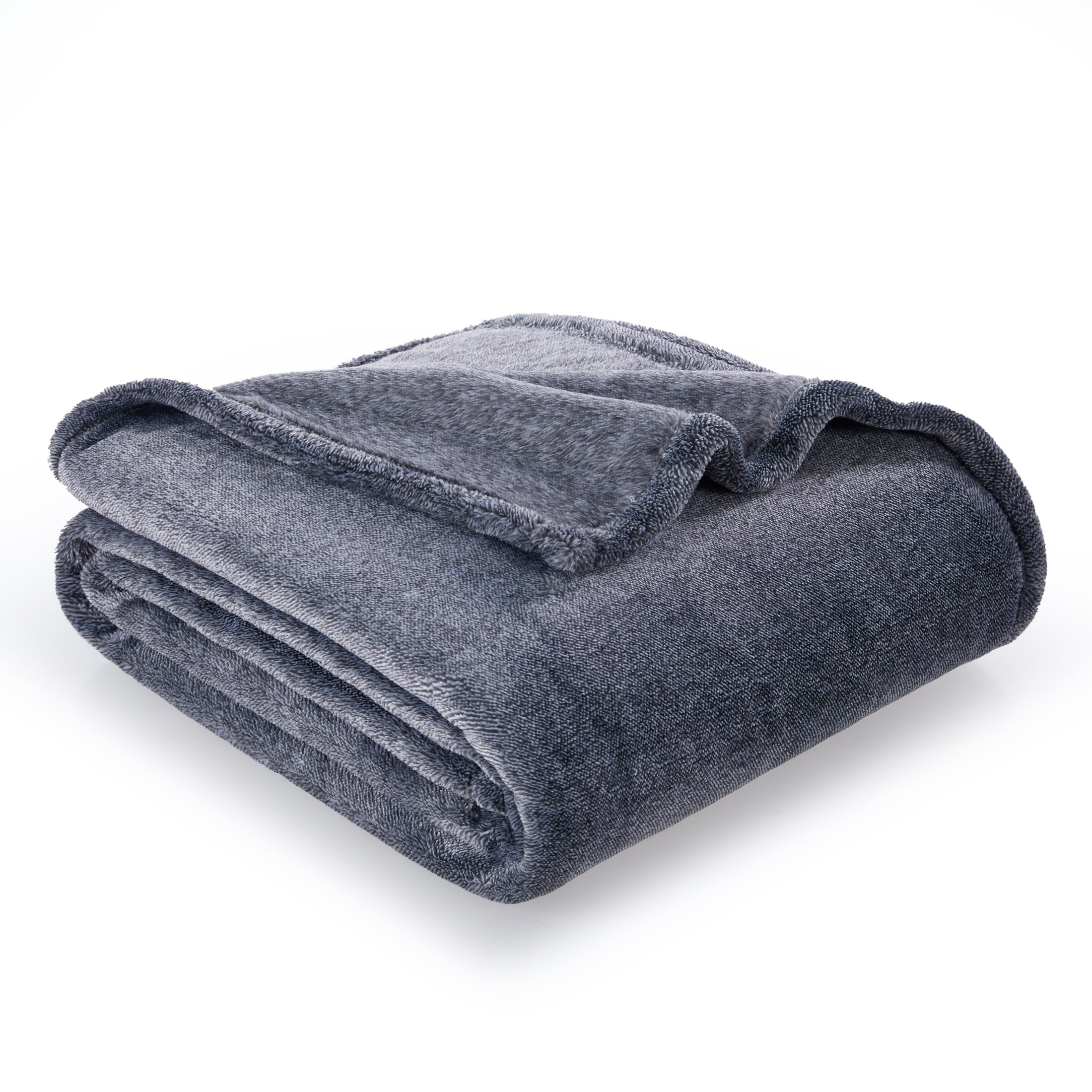 Plush Heathered Soft Oversized Throw Blanket, Gray