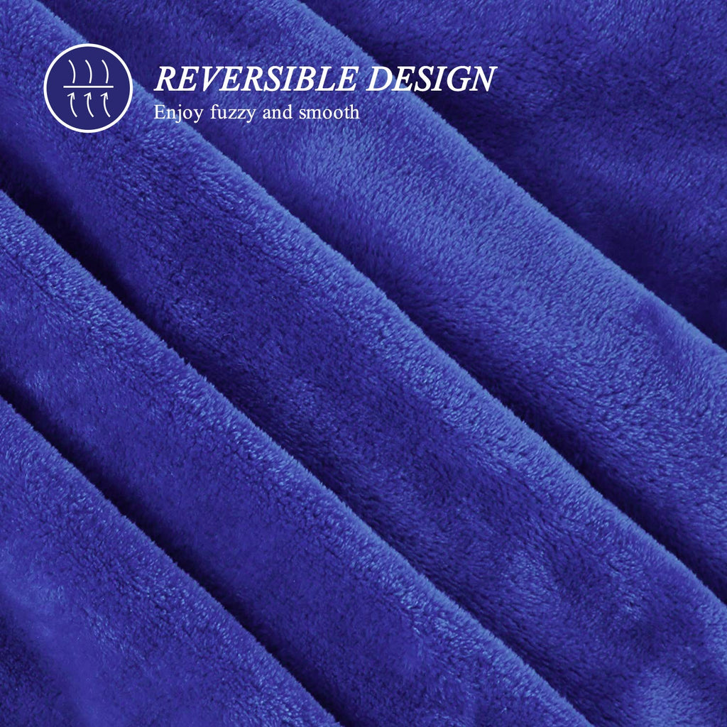 Large Navy Fleece Throw Blankets, Throw Size Soft Fuzzy Blanket for Women Men and s, All Season Lightweight Microfibe...