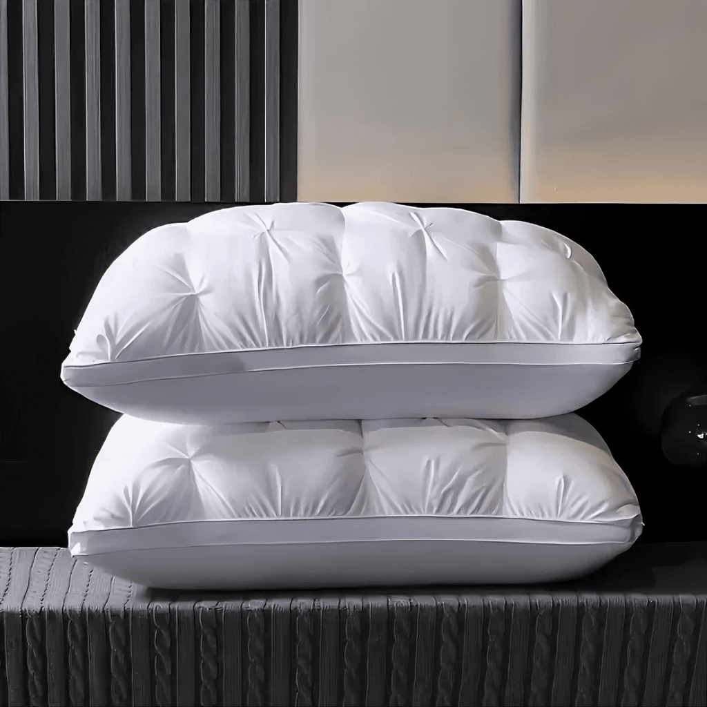 Queen Size Bed Pillows Set of 2, Hotel Quality, Down Alternative Gusseted Bed Pillows for Side, Back, or Stomach Slee...