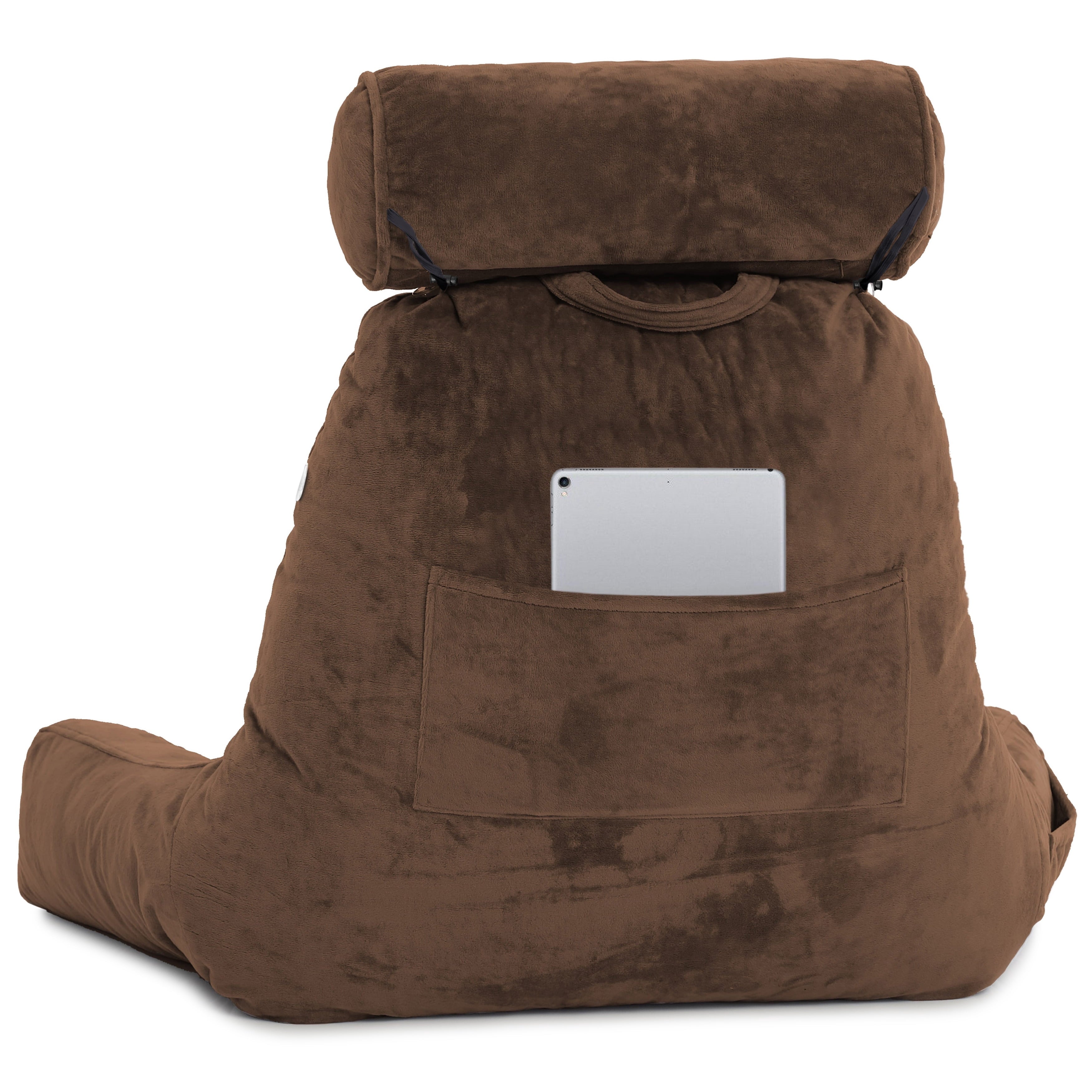 Medium Chocolate Brown, Backrest - Detach Neck Roll, Removable Cover