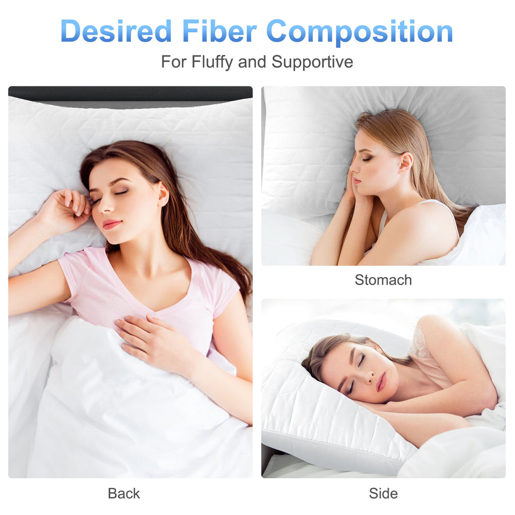 Bed Pillows for Sleeping 2 pack, King Size Cooling Pillows Hotel Quality with Premium Soft Down Alternative Fill for ...