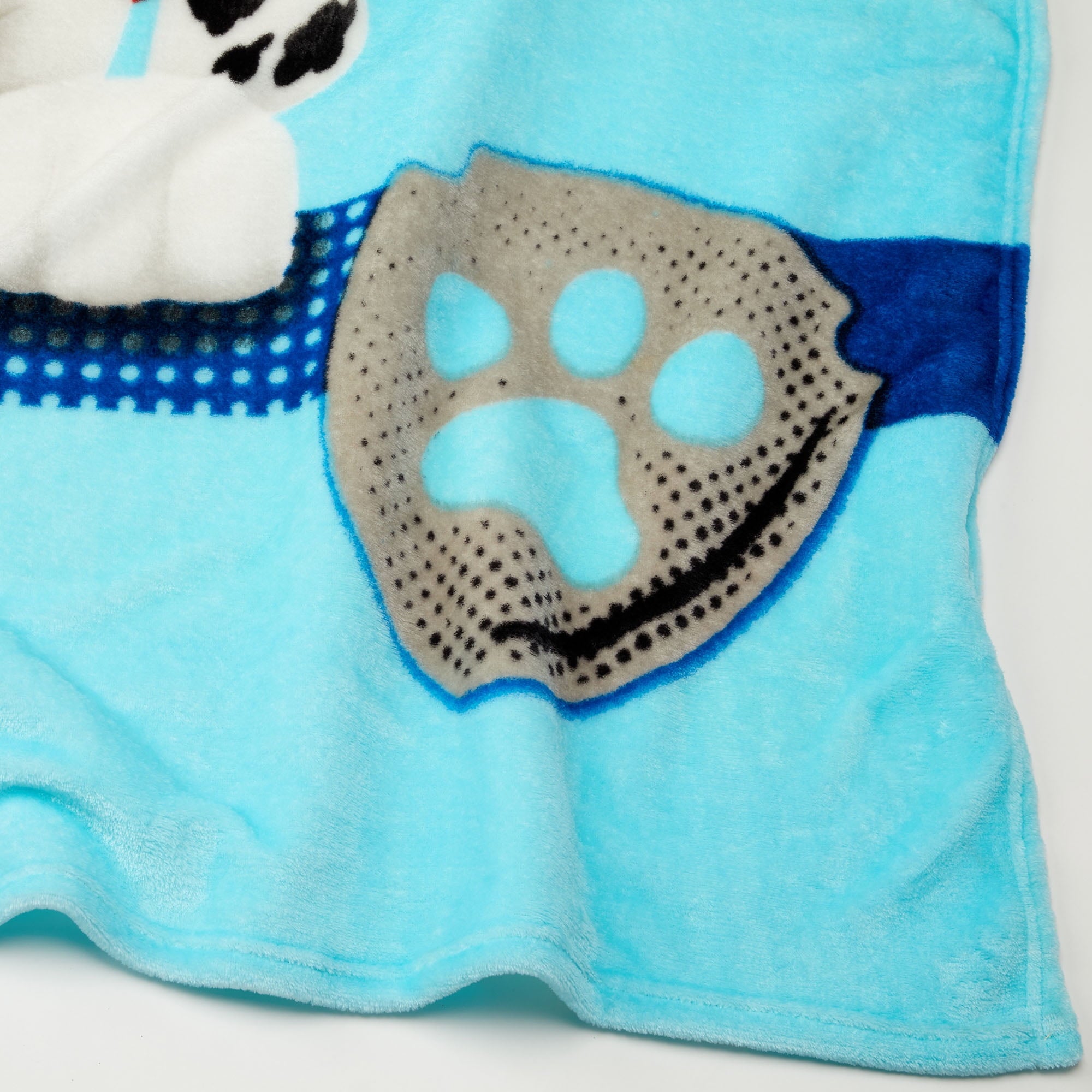 Kids Blue Print Fleece Bed Blanket, Twin/Full