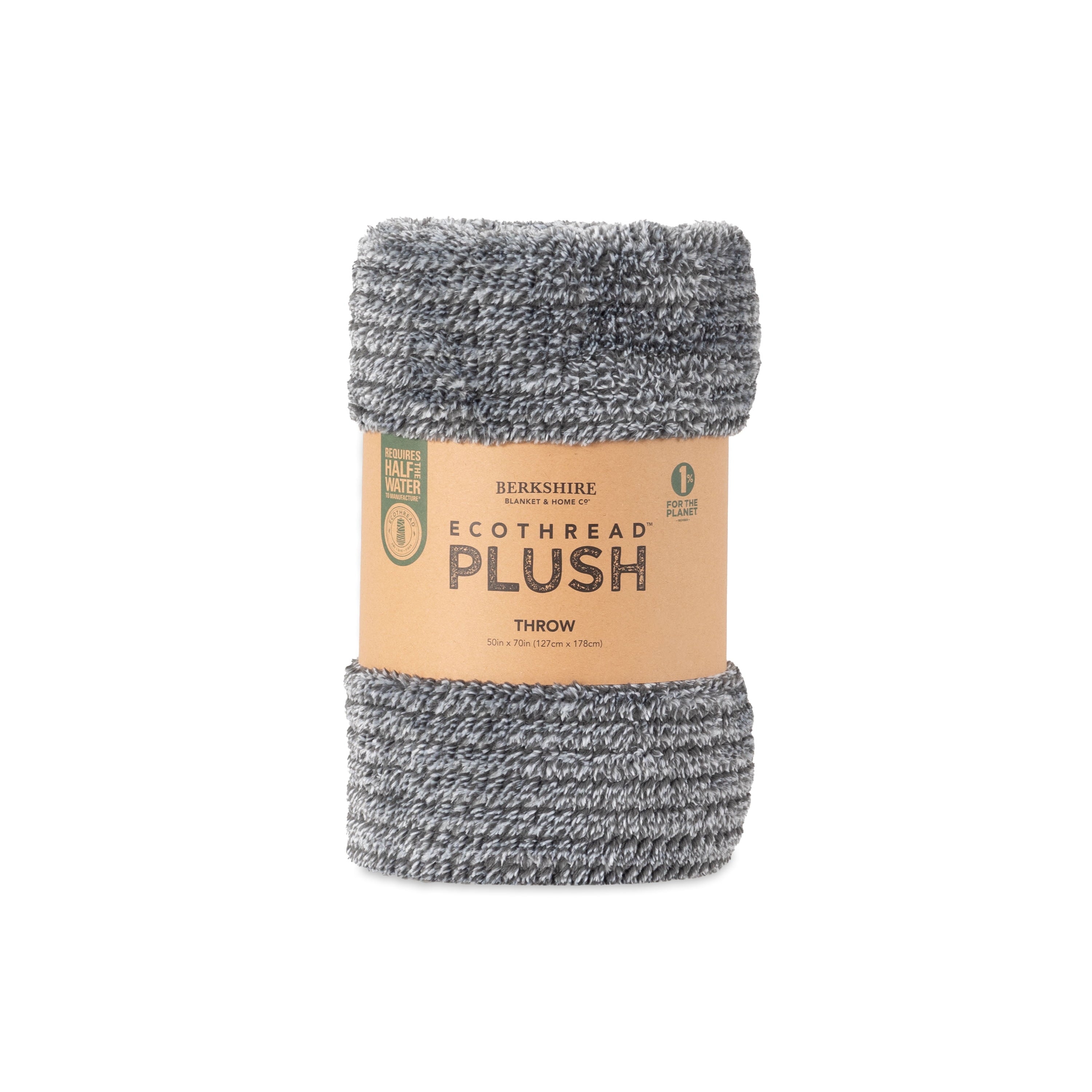 Plush Textured Heathered Soft Oversized Throw Blanket, Gray