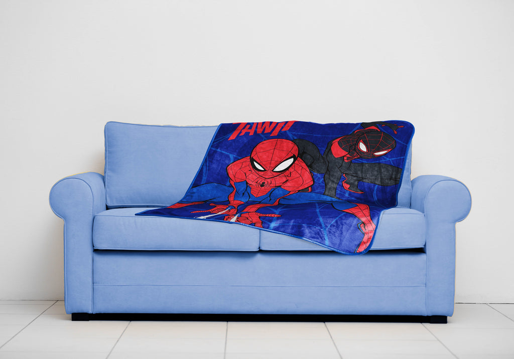 Kids Throw Blanket, 46 x 60, Microfiber, Blue, Marvel