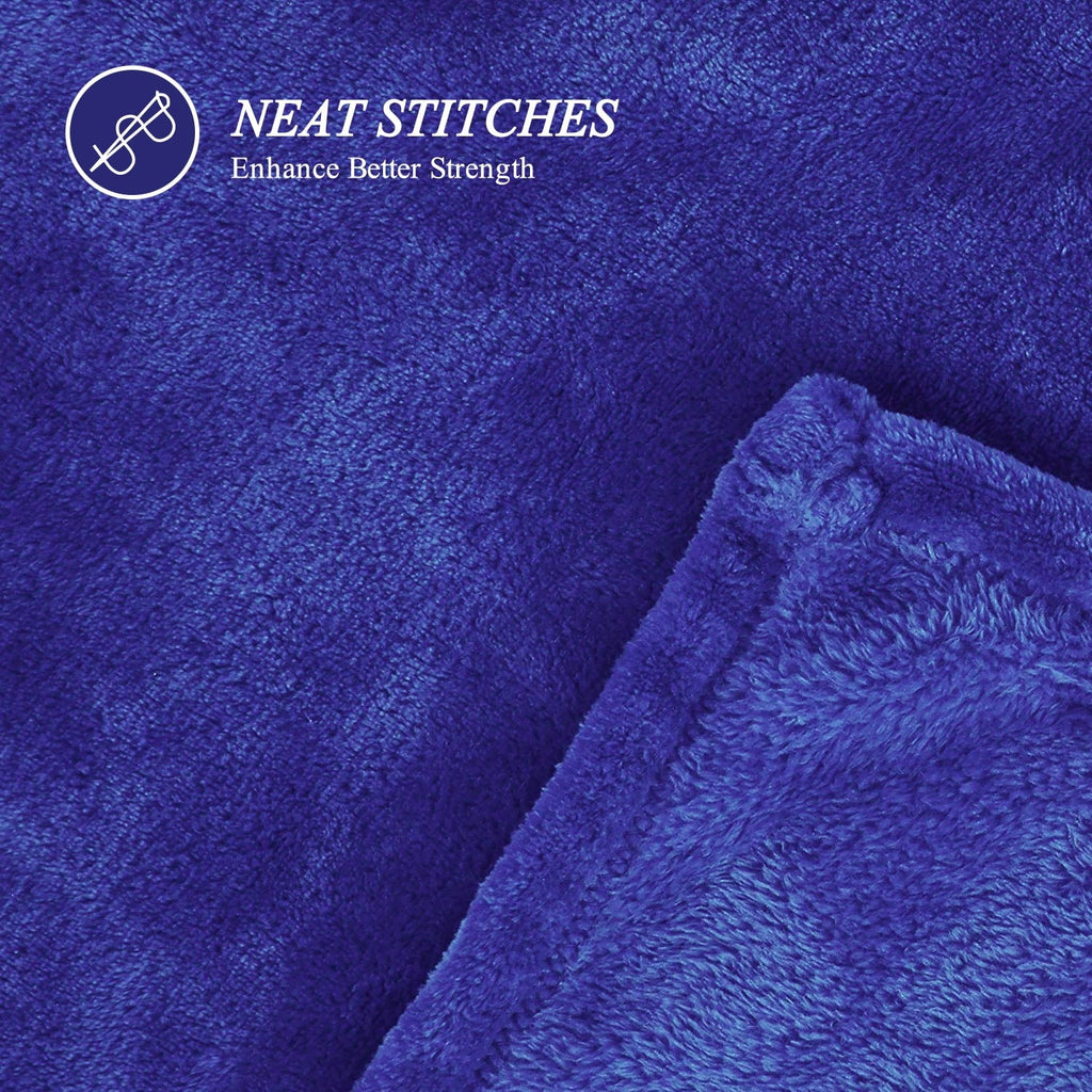 Large Navy Fleece Throw Blankets, Throw Size Soft Fuzzy Blanket for Women Men and s, All Season Lightweight Microfibe...