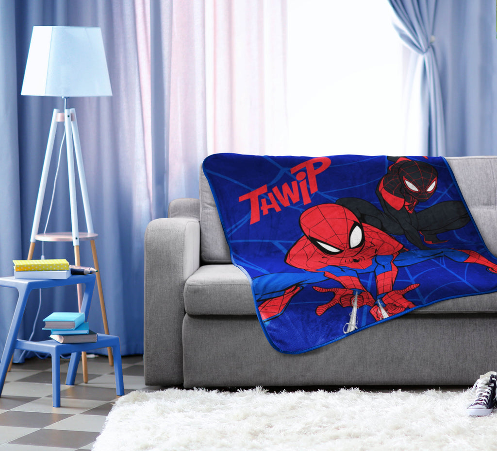 Kids Throw Blanket, 46 x 60, Microfiber, Blue, Marvel
