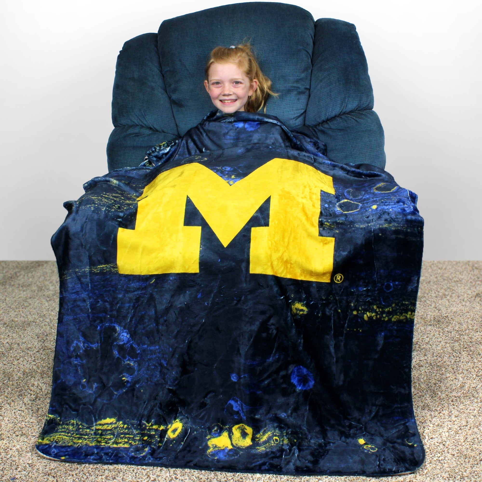 Michigan Wolverines Sublimated Soft Throw Blanket, 42" x 60"