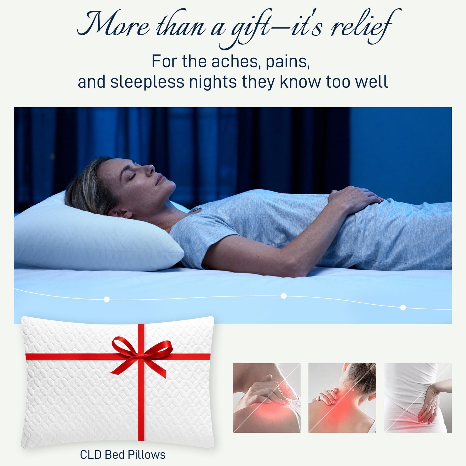 Bed Pillows Cross Cut Memory Foam For Sleeping,Queen Size Bedding Pillow(White), Original Pillow for Sleeping，Adjusta...