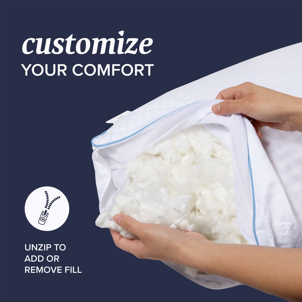 Customizable Memory Foam Queen Pillow 1Pack, Adult