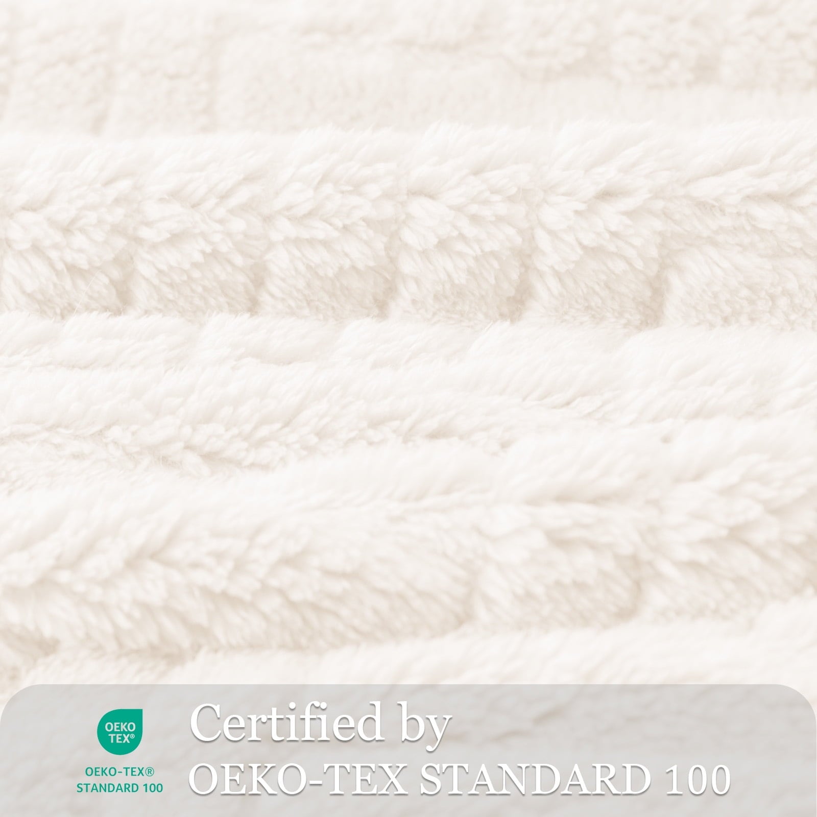 Fluffy Fleece Throw Blanket 50"x60" for Couch, Bed, Sofa, Fuzzy Soft Cozy Throw with Decorative Jacquard Pattern for ...