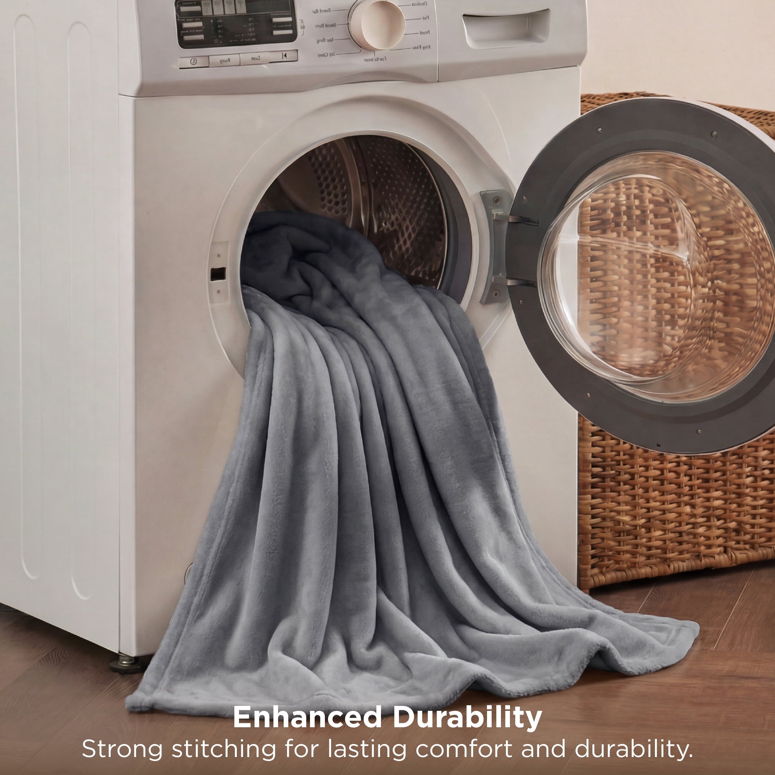 Fleece Throw Blanket for Couch Grey, Lightweight Plush Fuzzy Cozy Soft Blankets and Throws for Sofa, 50x60 inches