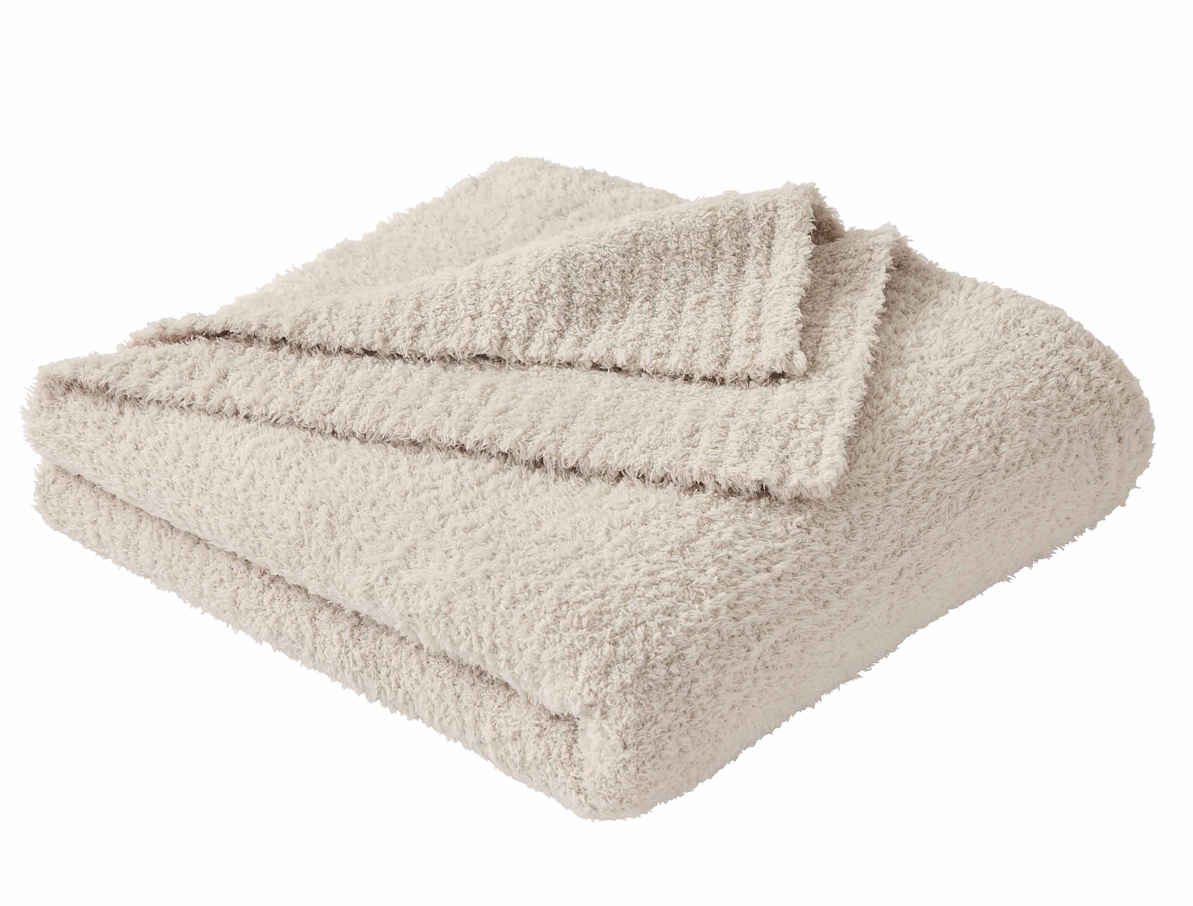 Beige Cozy Knit Throw, 50" x 72"