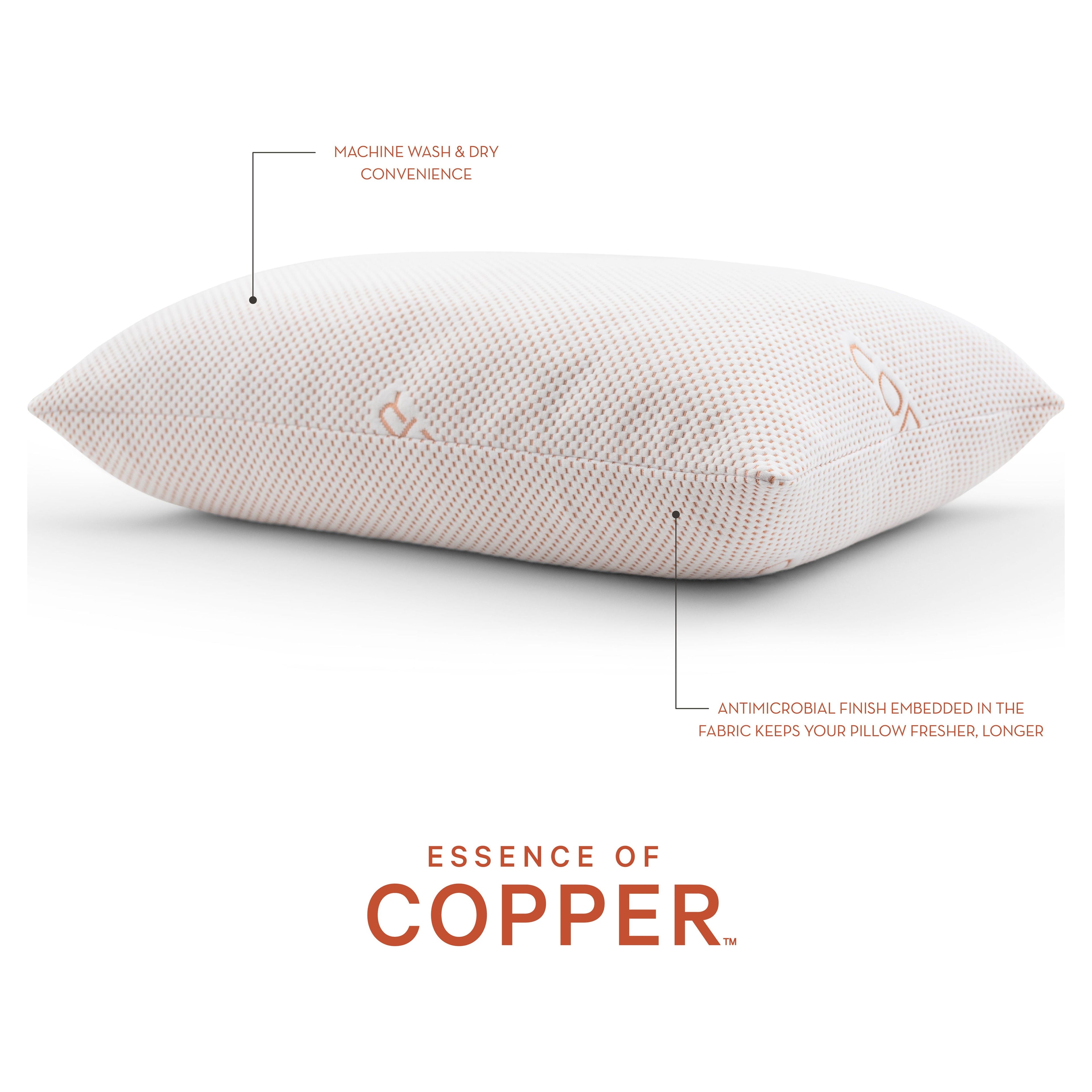 Luxury Knit Bed Pillow 2 Pack, Standard/Queen, Polyester