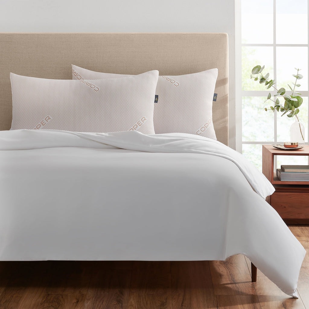 Copperloft King Bed Pillow, 2 Pack, Hypoallergenic