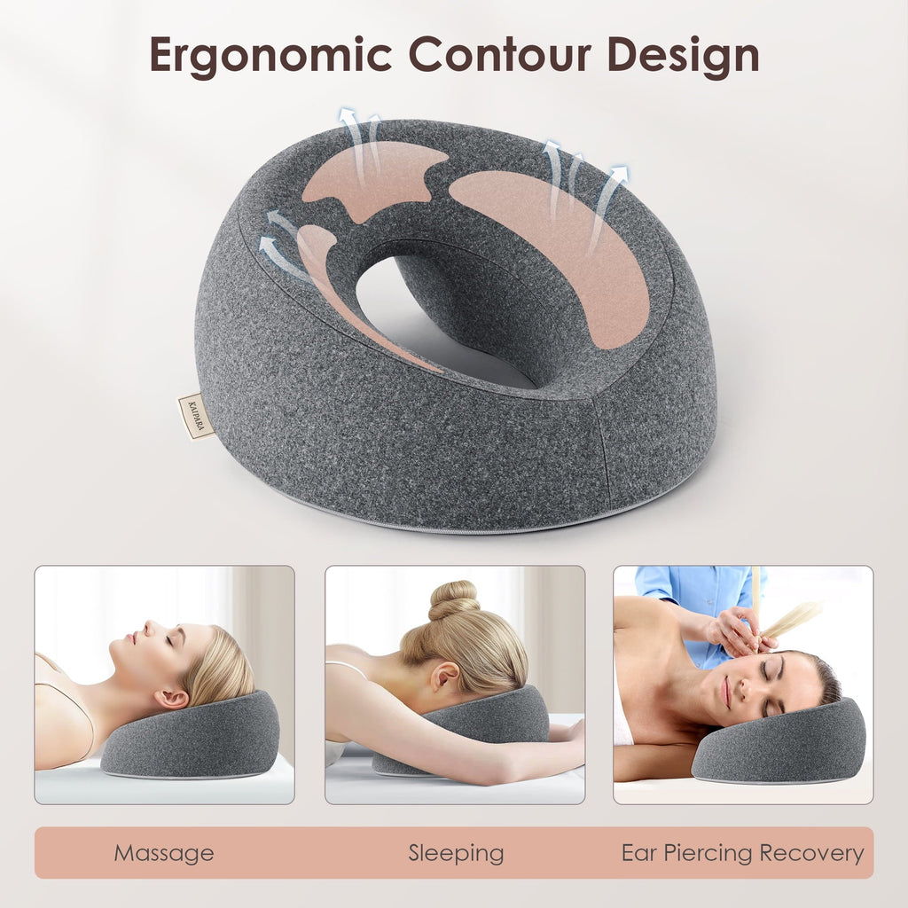 Face Down Pillow Massage Headrest for Bed, Memory Foam Pillow Face Cradle Support for Stomach Sleepers, Eye Post-Surg...