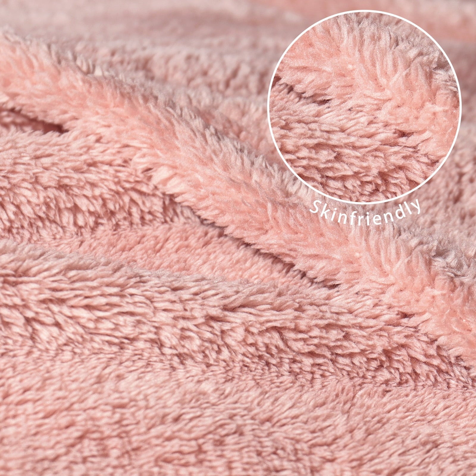Soft Fleece Throw Blanket for Couch, Super Soft Velvet Plush Bed Blanket, 50x60 Inches, Pink