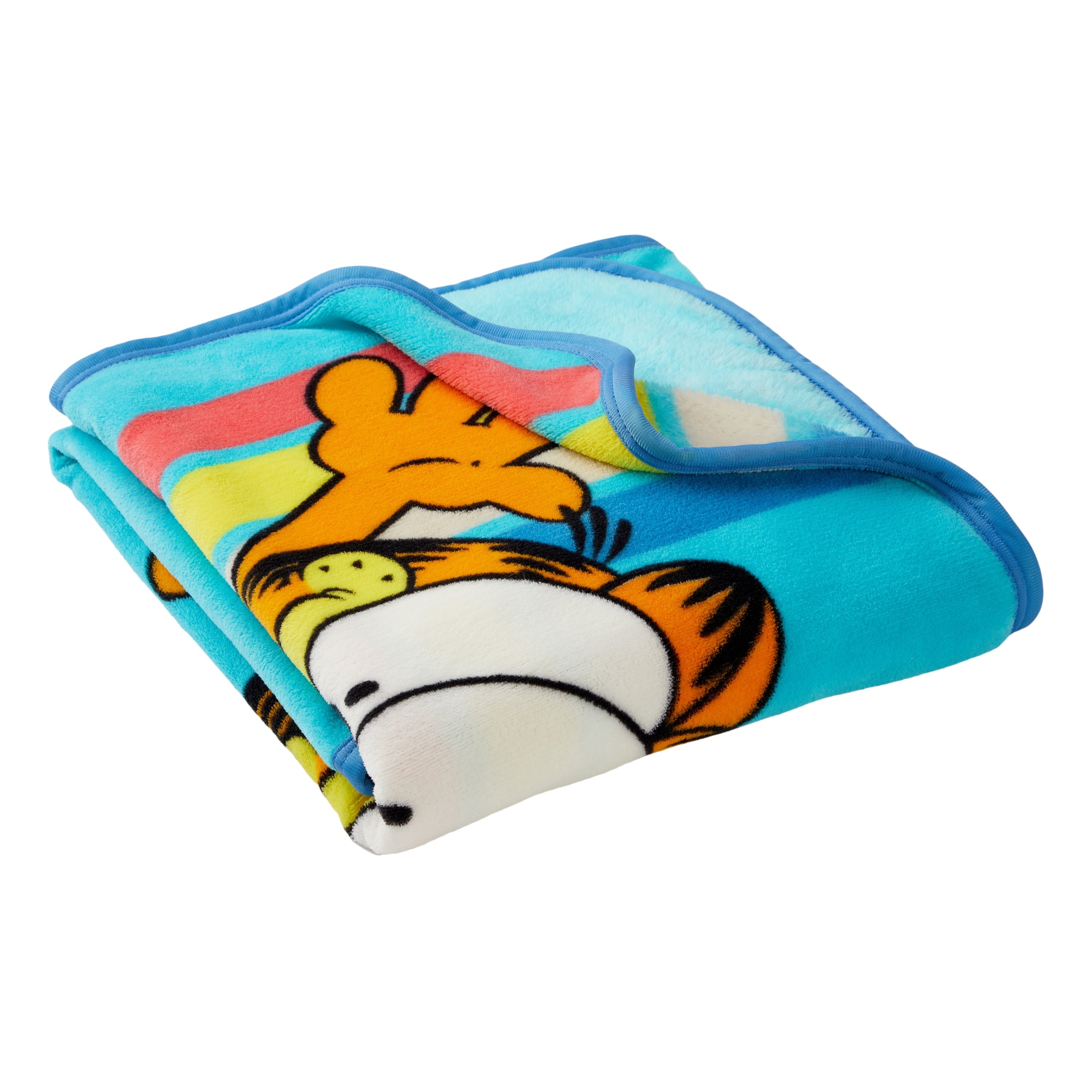 Kids Blue Print Fleece Throw Blanket, 46 x 60