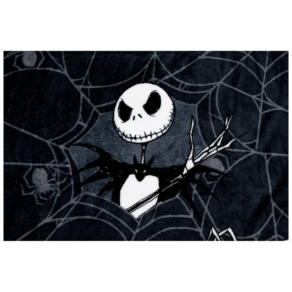 Nightmare Before Christmas Jack Skellington 62x90 Plush Throw Blanket, 100% Polyester